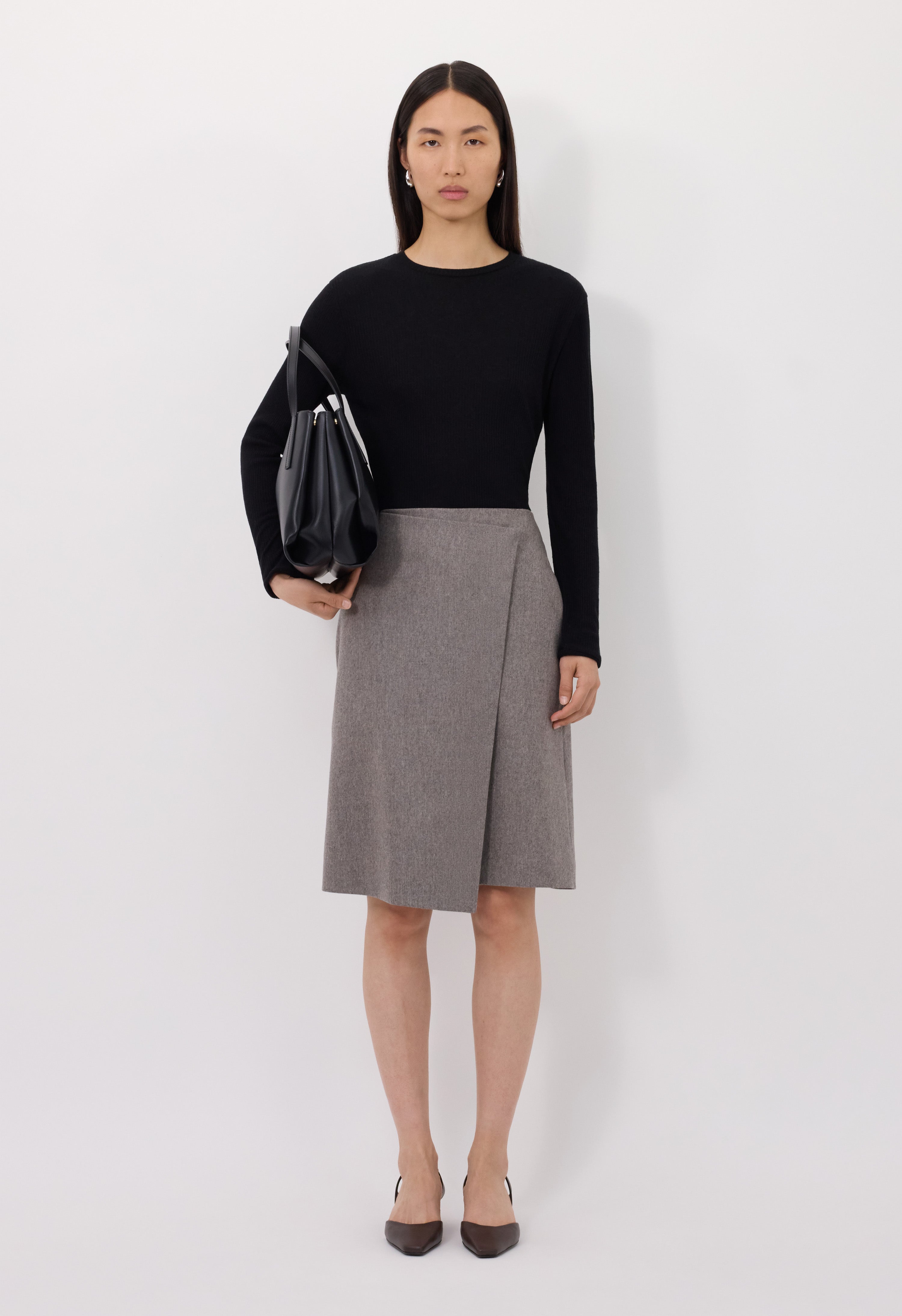 JIL Flannel wrap skirt