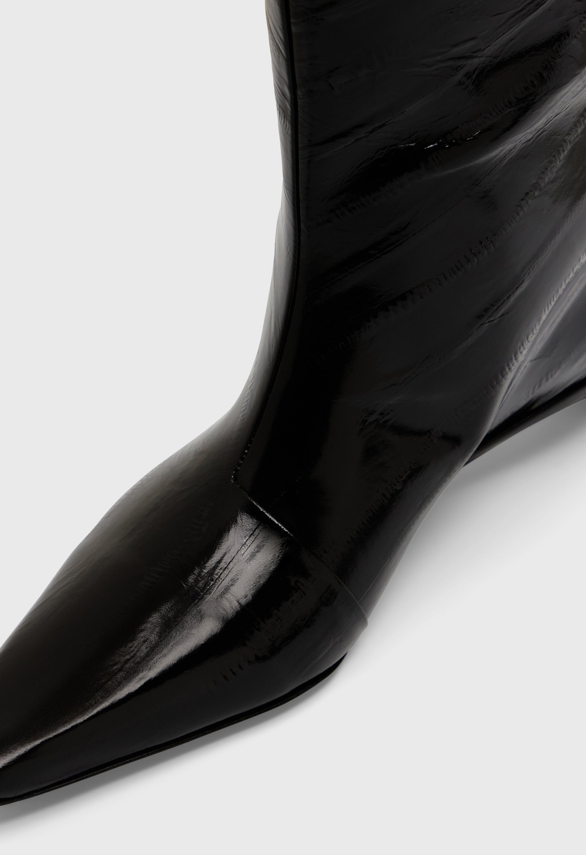 JOAN Eel-effect leather boots