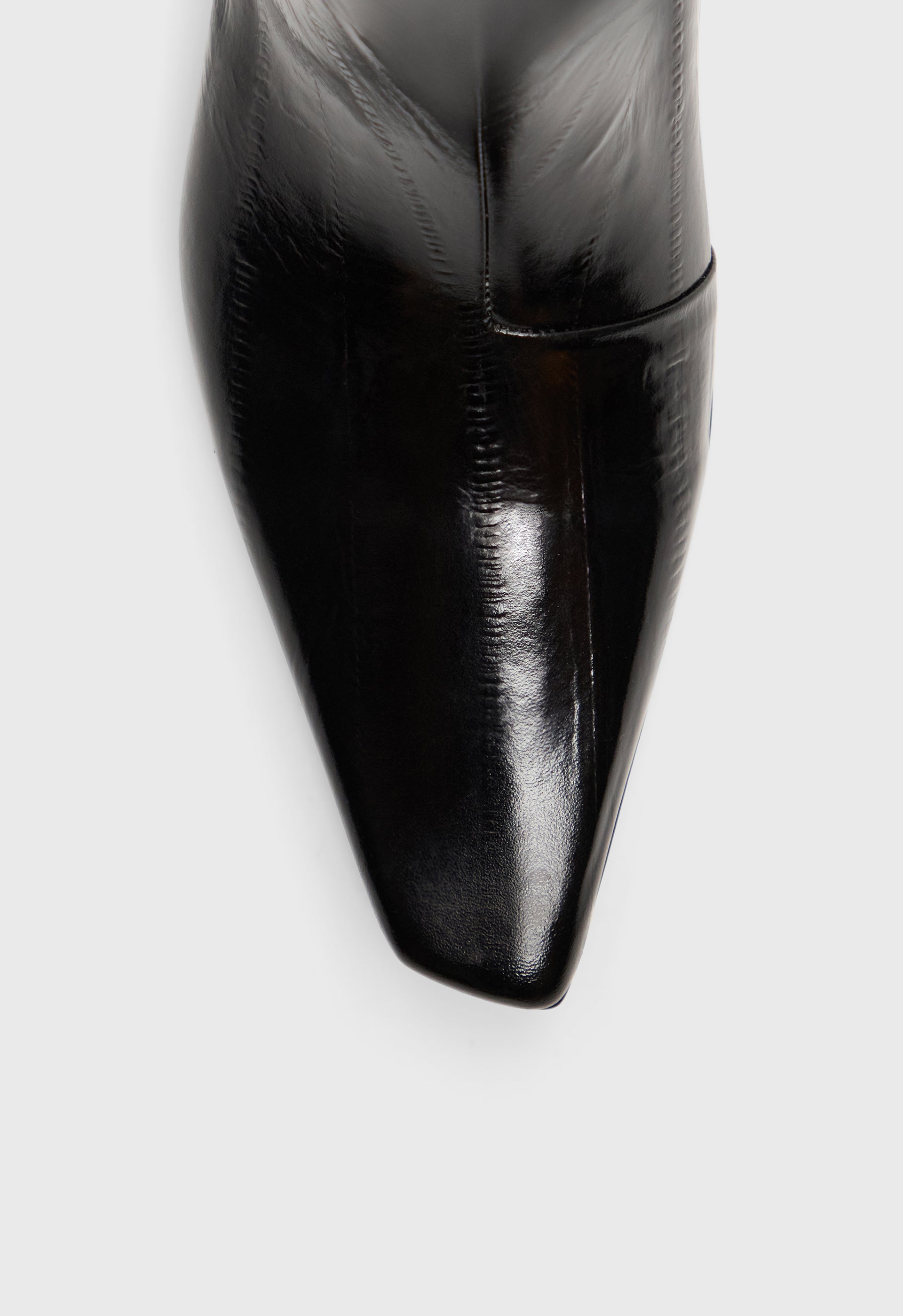 JOAN Eel-effect leather boots