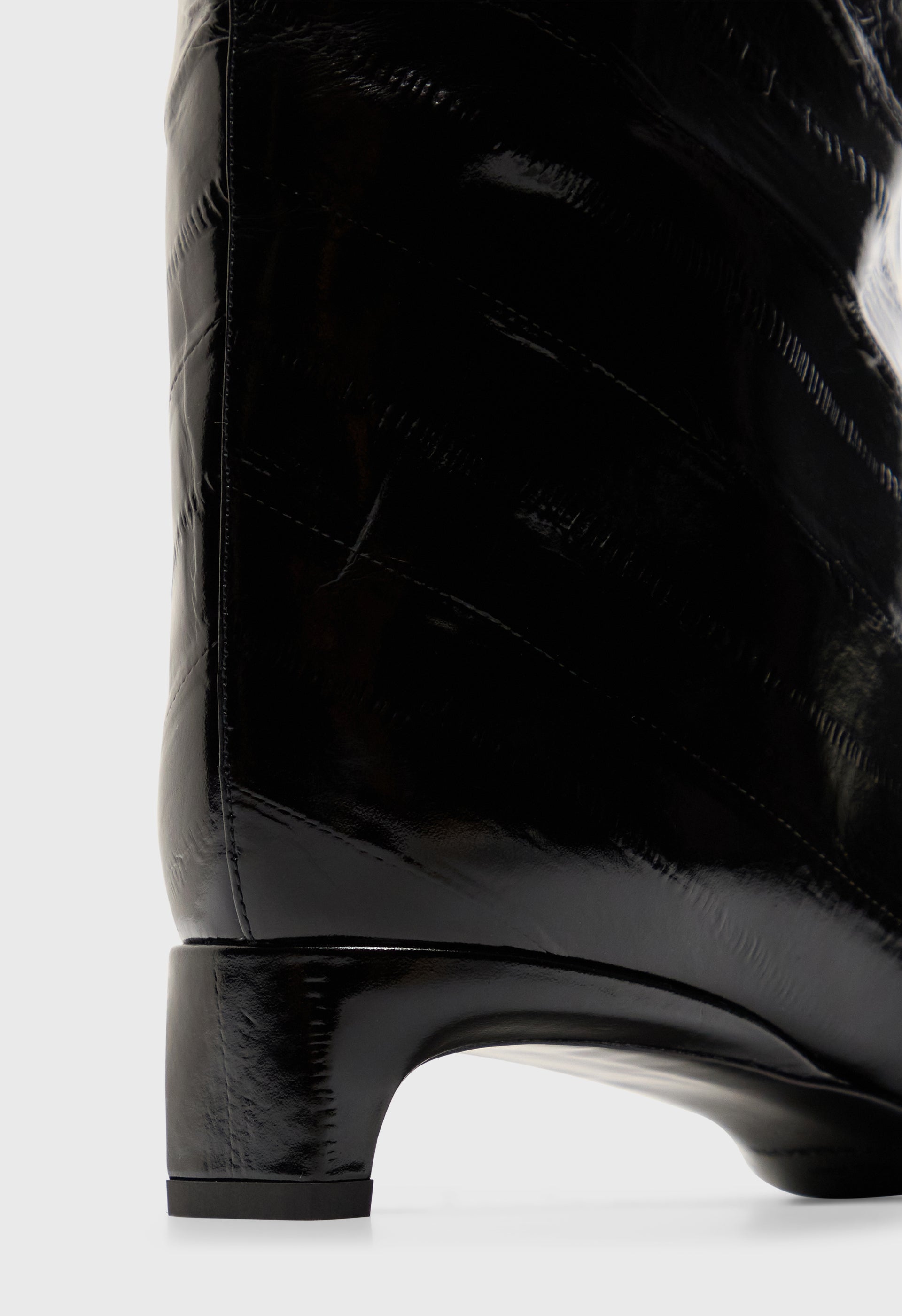 JOAN Eel-effect leather boots