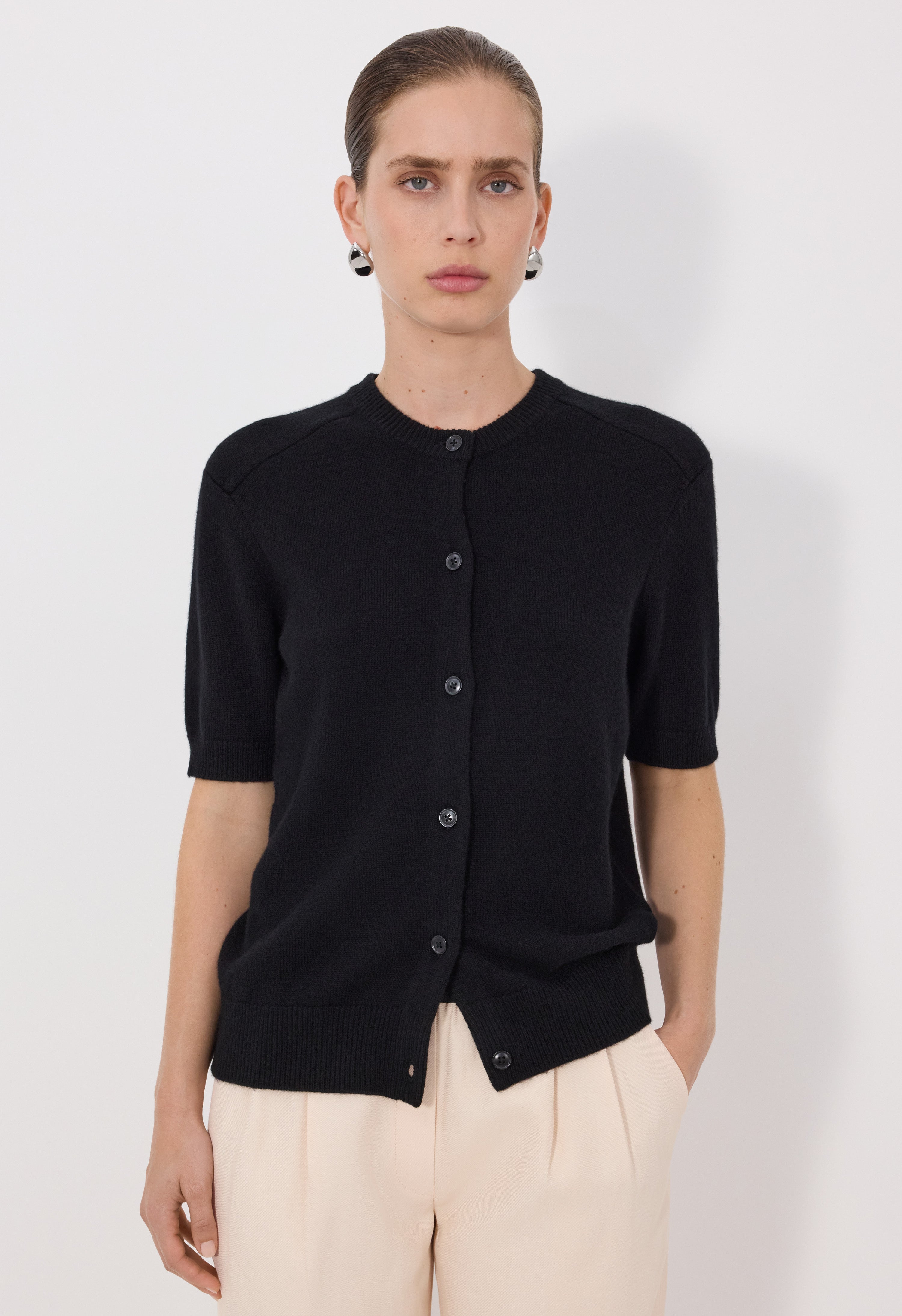 JODI Cardigan à manches courtes en cachemire