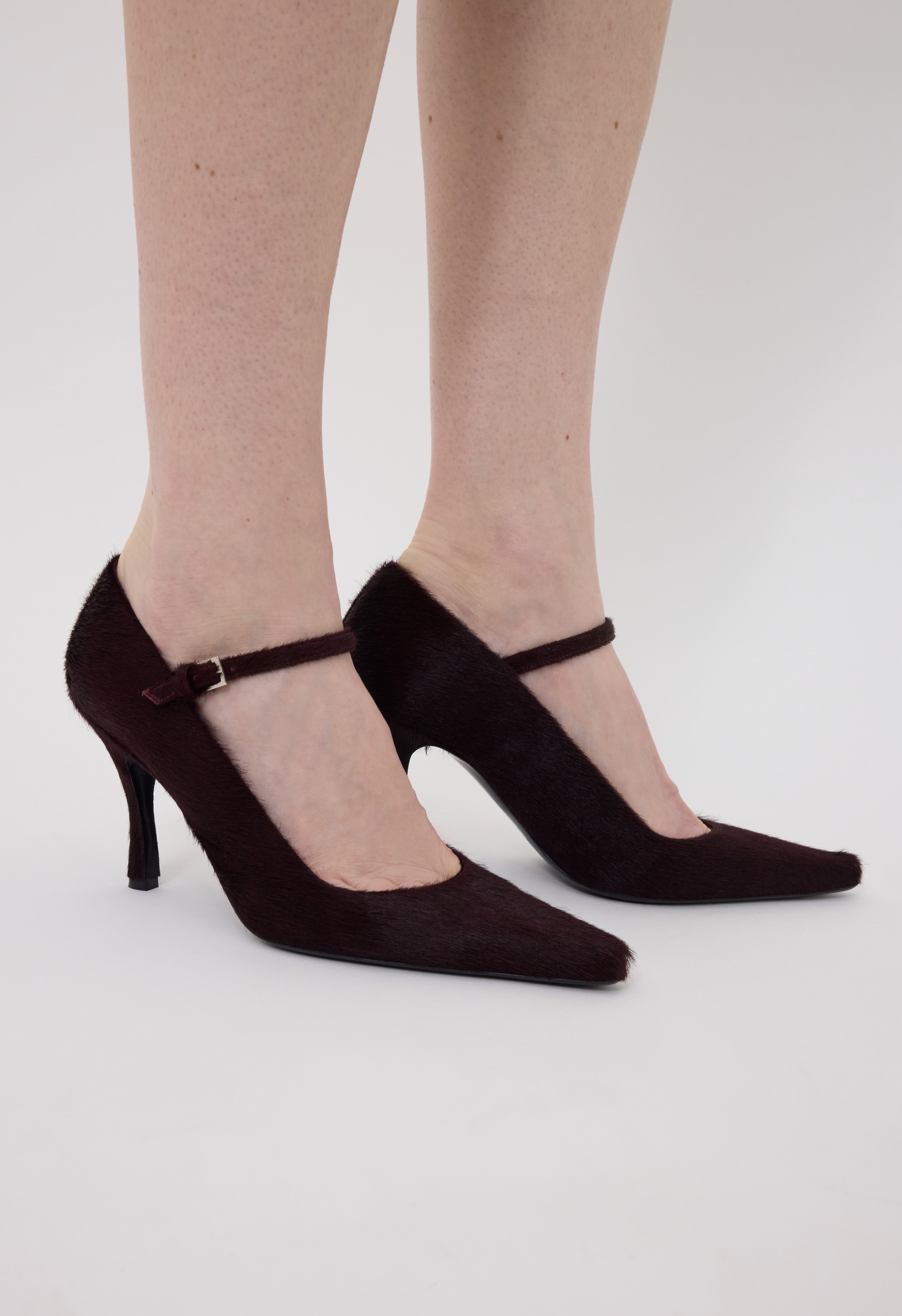 KABEL Pony-effect leather pumps