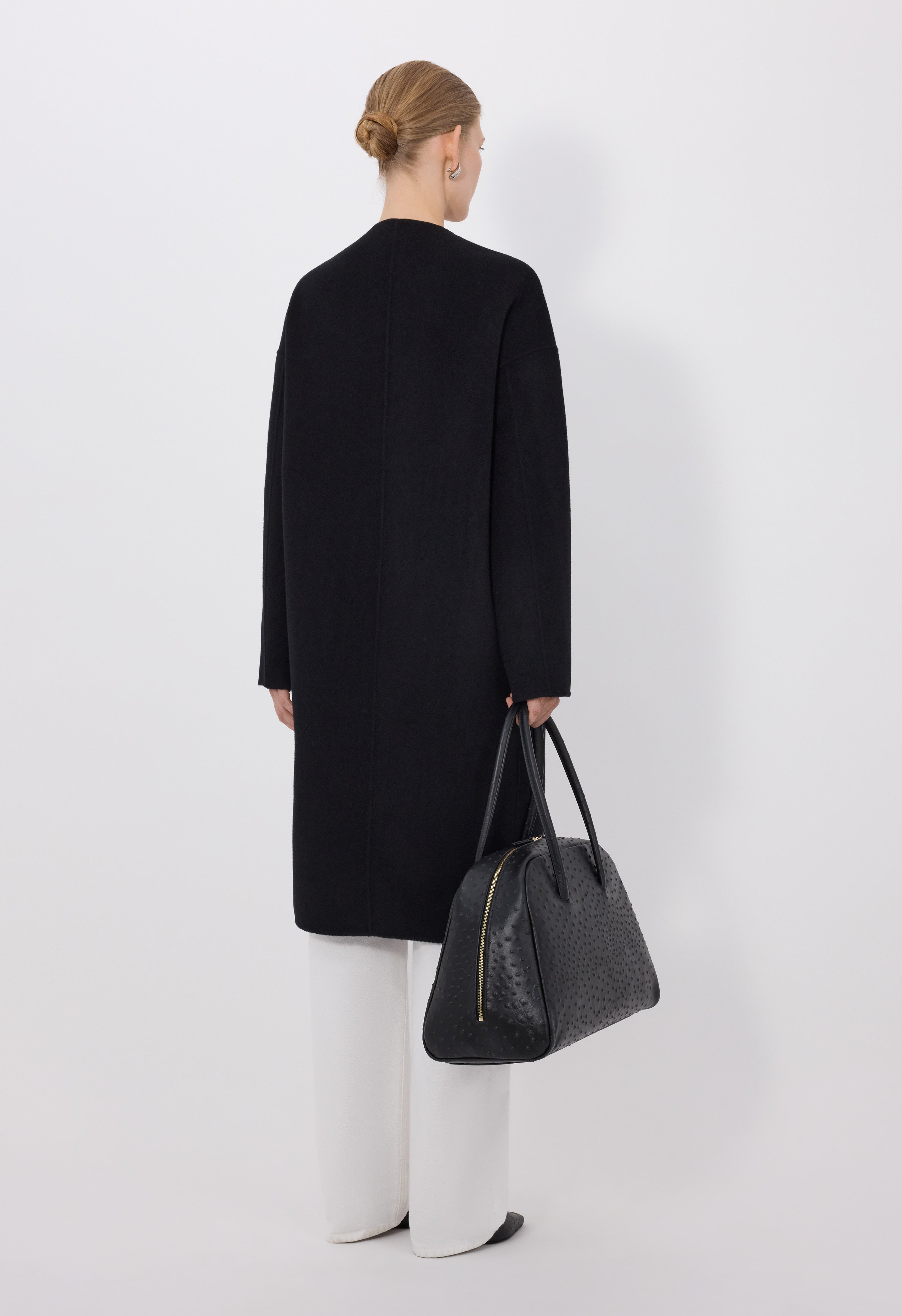 KERRY Wool cashmere drap oval coat