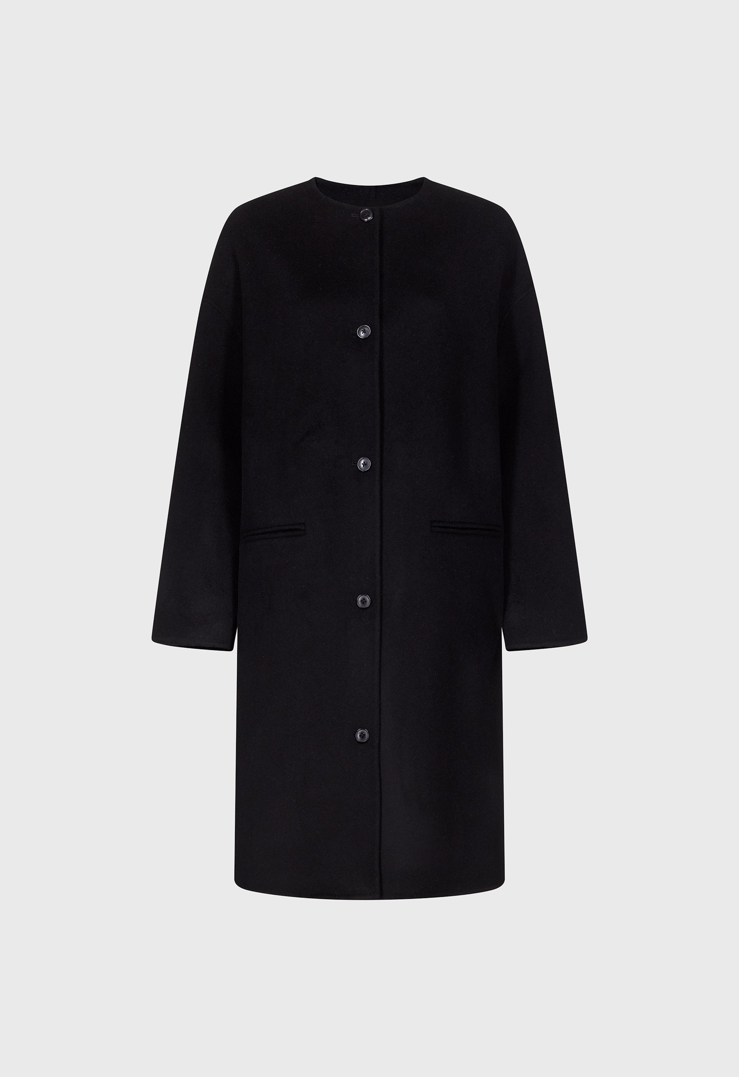 KERRY Wool cashmere drap oval coat