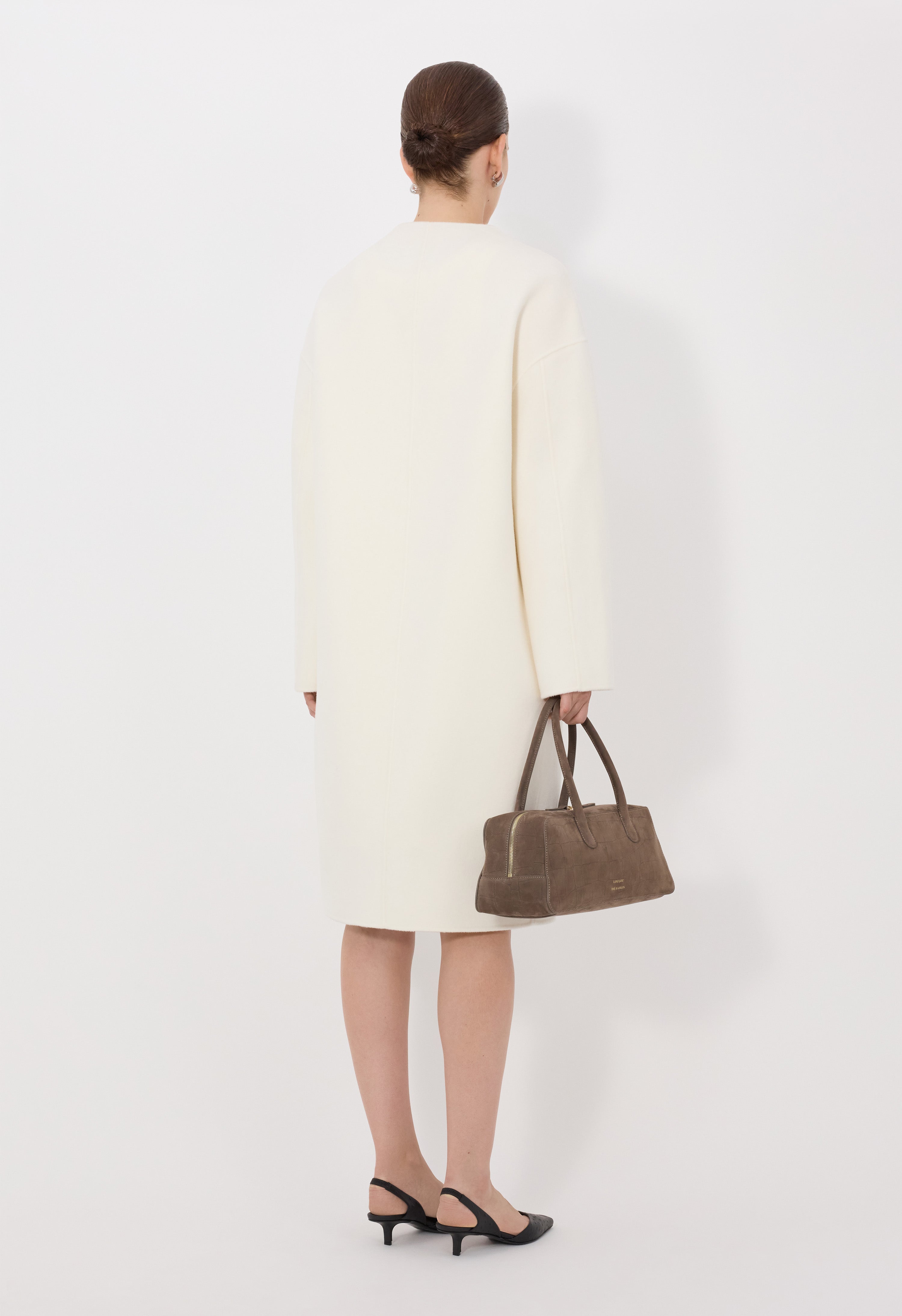 KERRY Wool cashmere drap oval coat