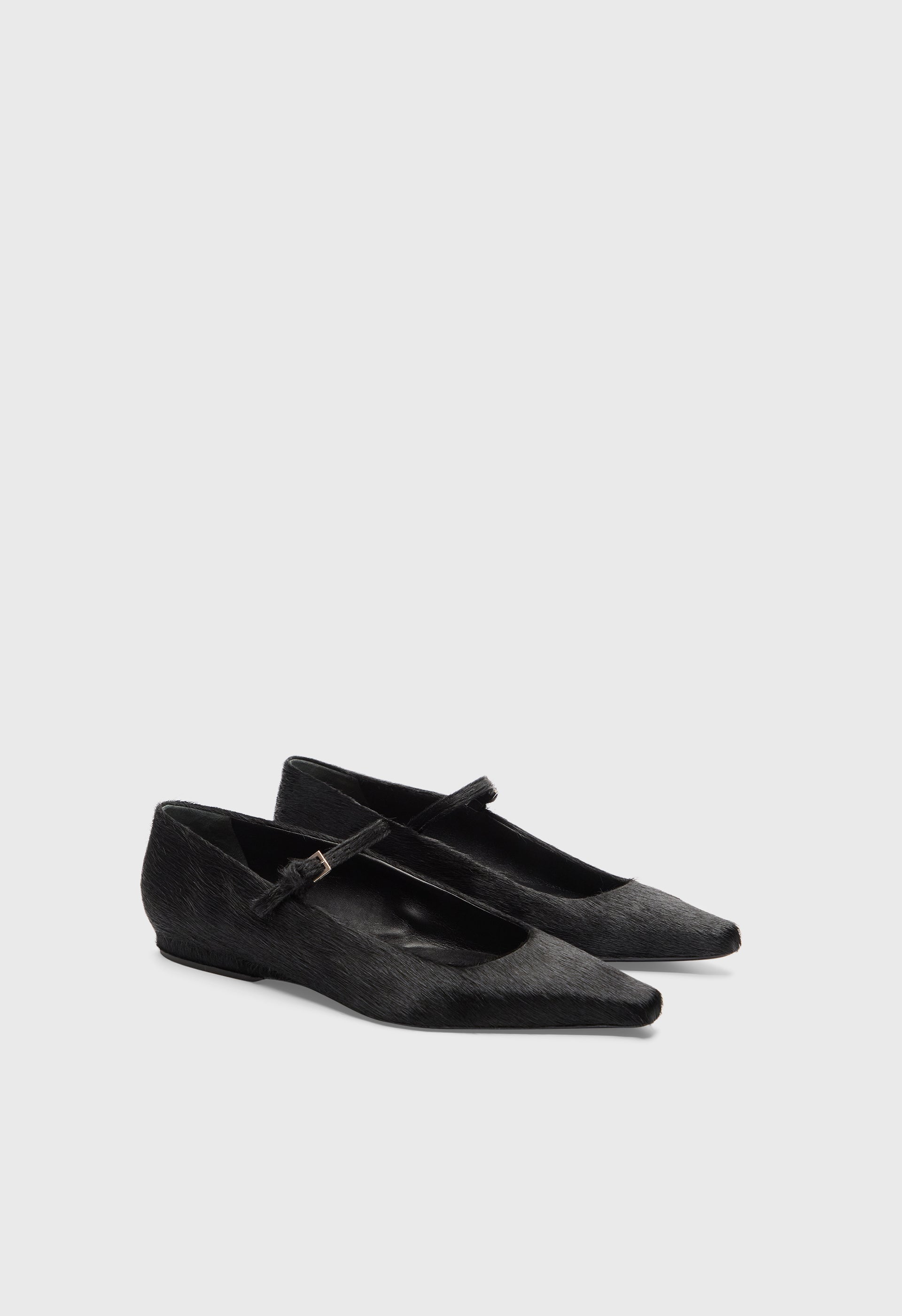 LEONE Ballerines en cuir effet poney
