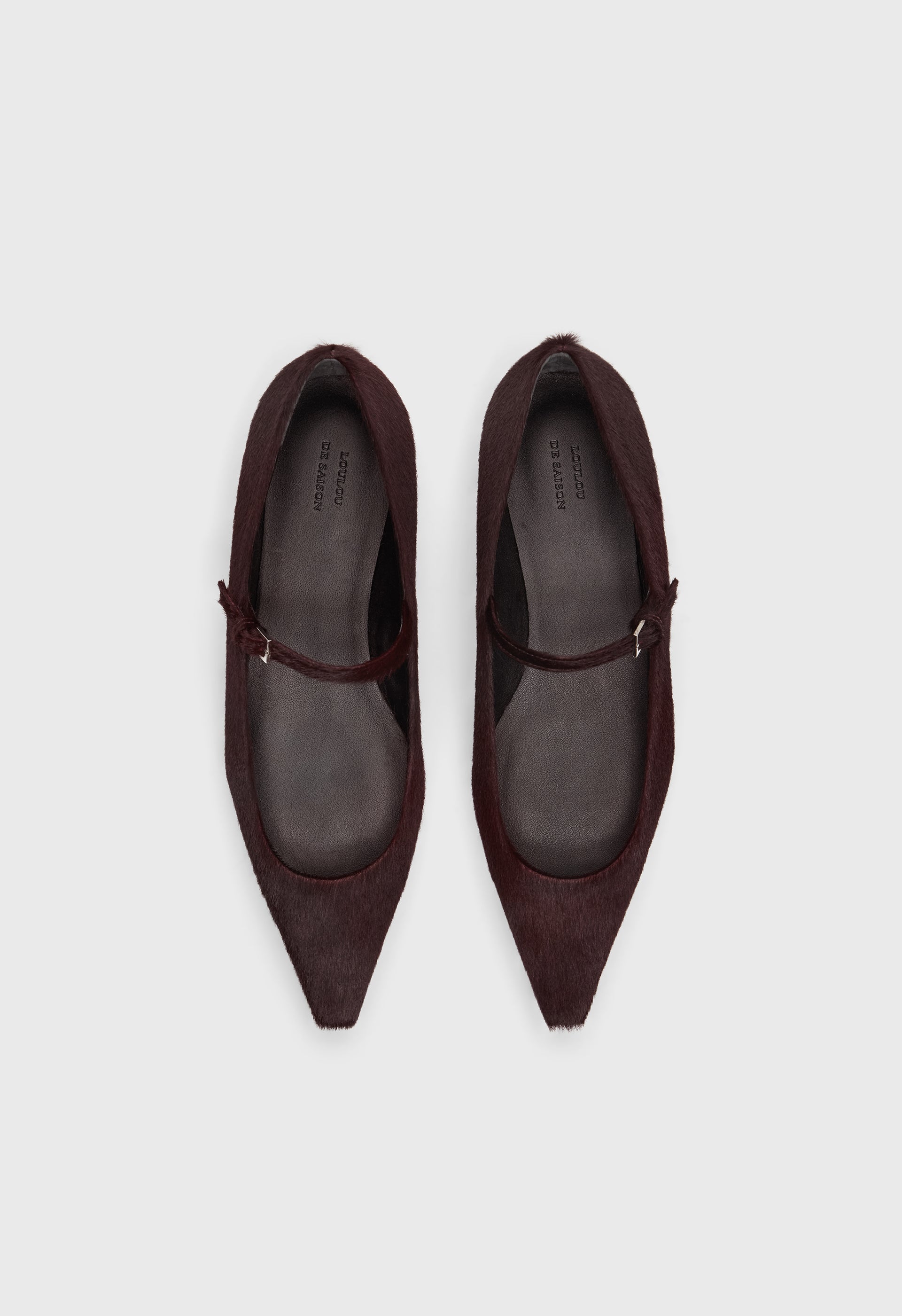 LEONE Ballerines en cuir effet poney
