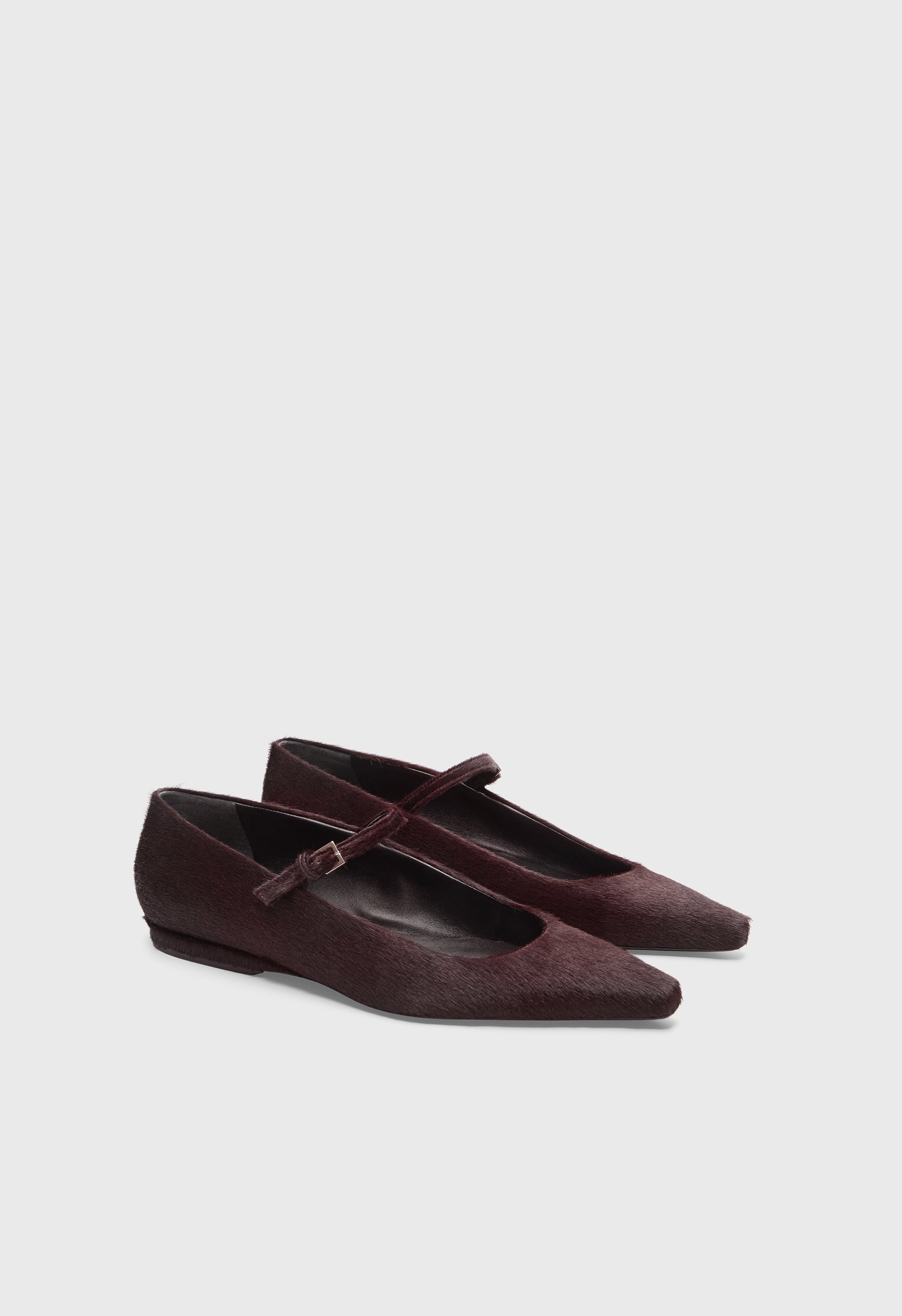 LEONE Ballerines en cuir effet poney