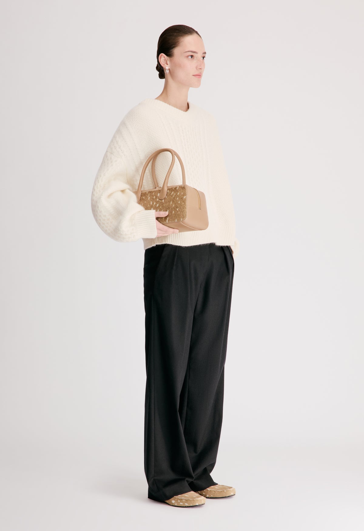 LUCIO Brushed wool cashmere sweater