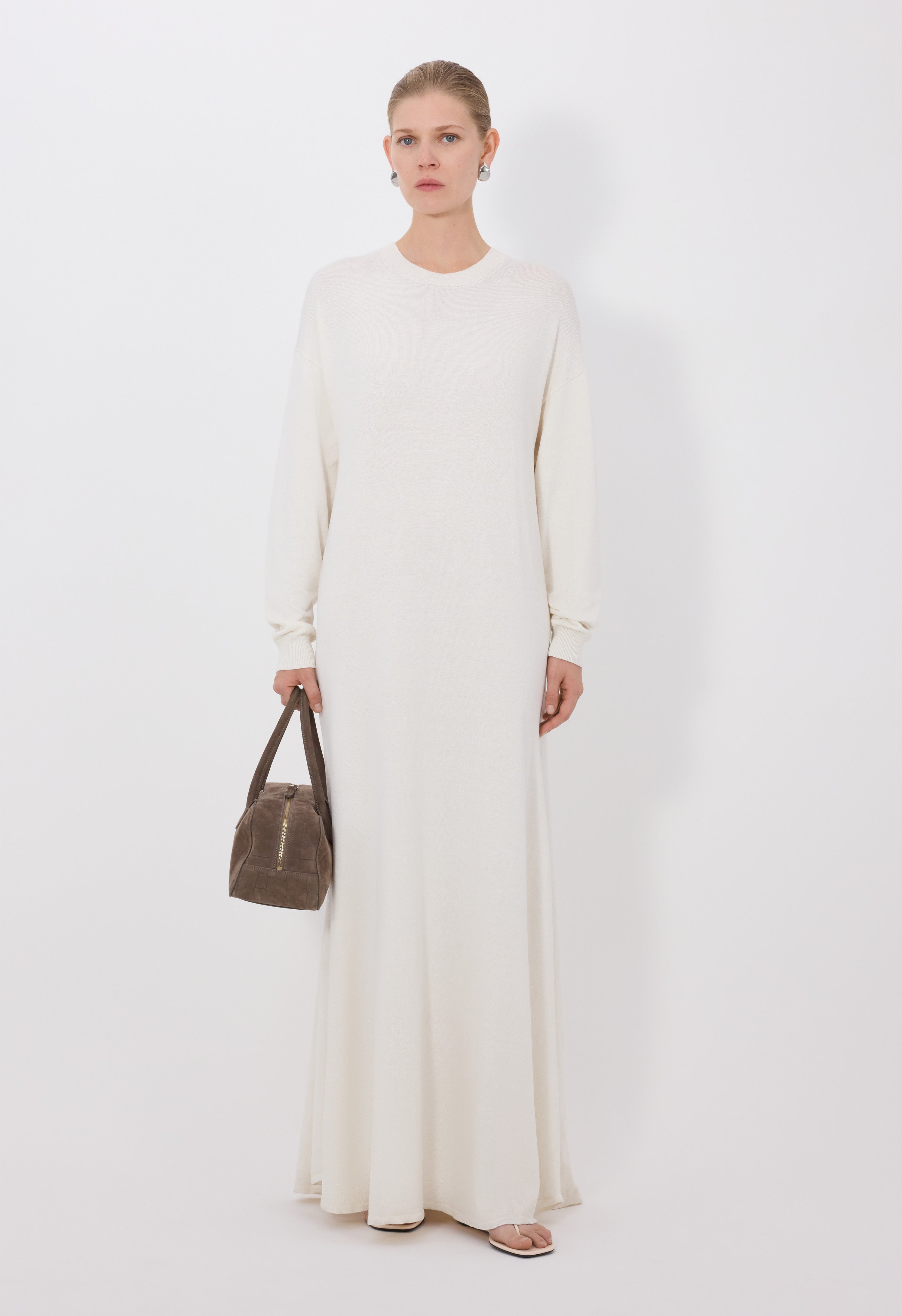LUCY Silk linen knit maxi dress