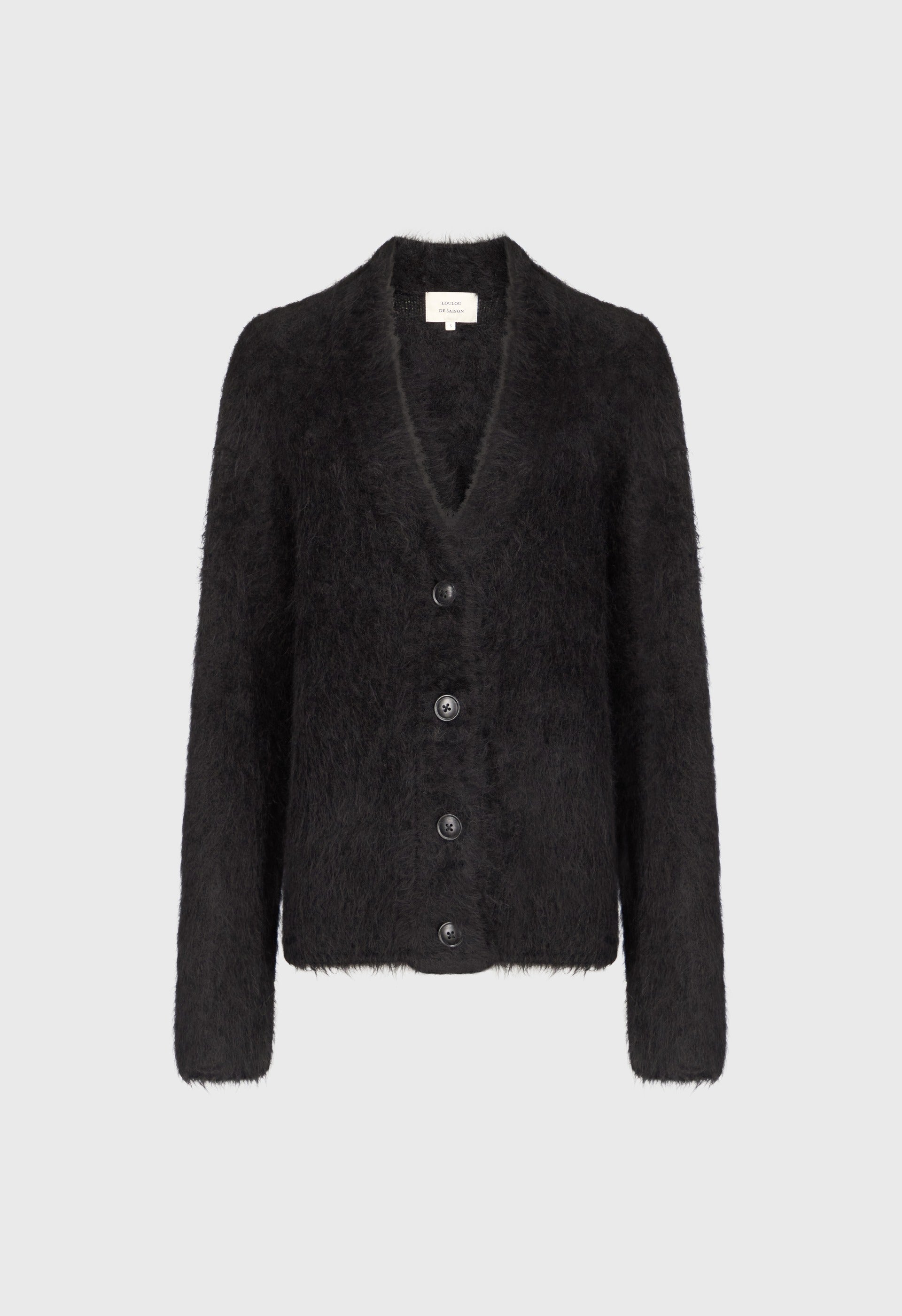 LYNN Hairy alpaca cardigan