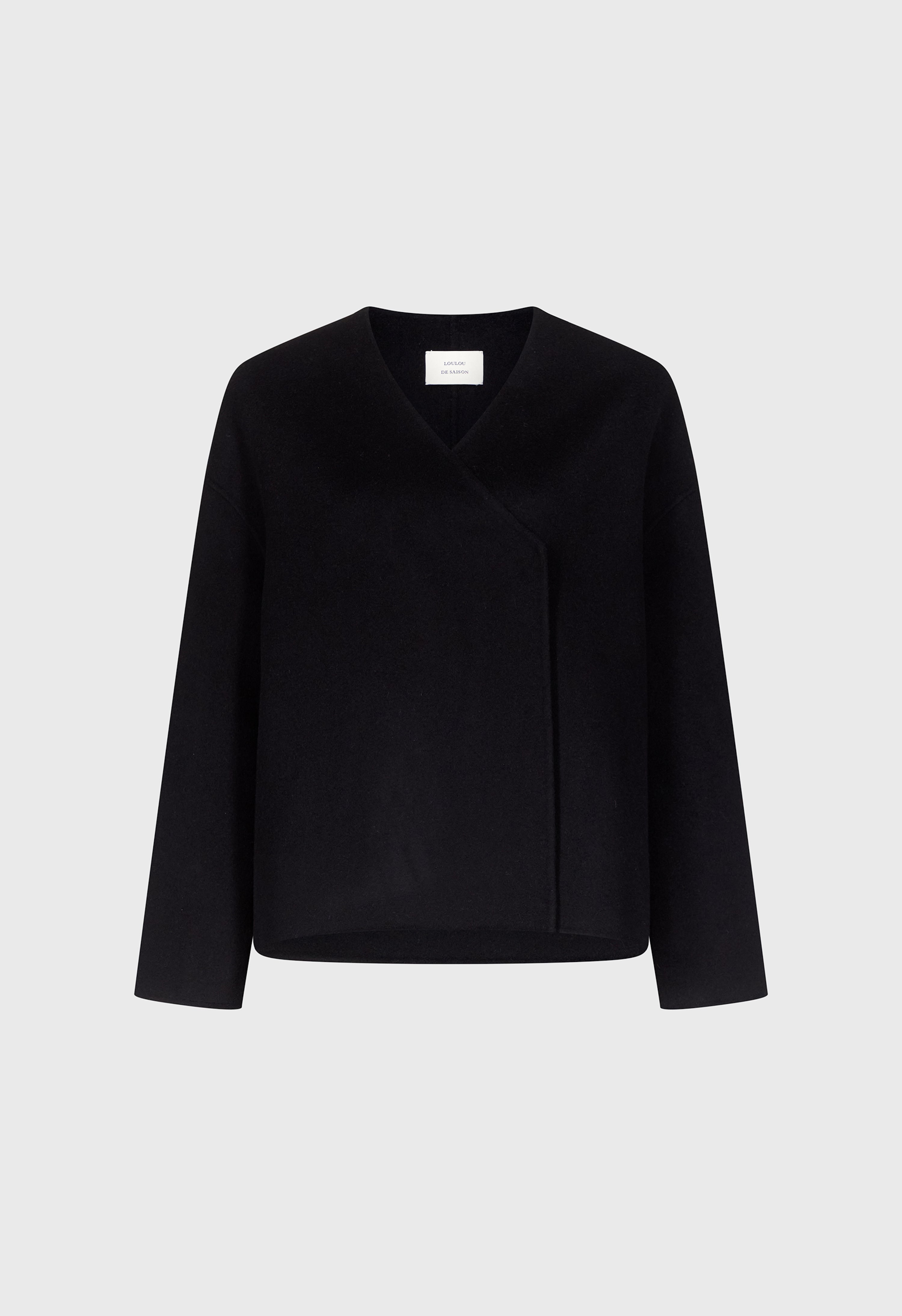 MAARA Asymmetric wool cashmere drap jacket