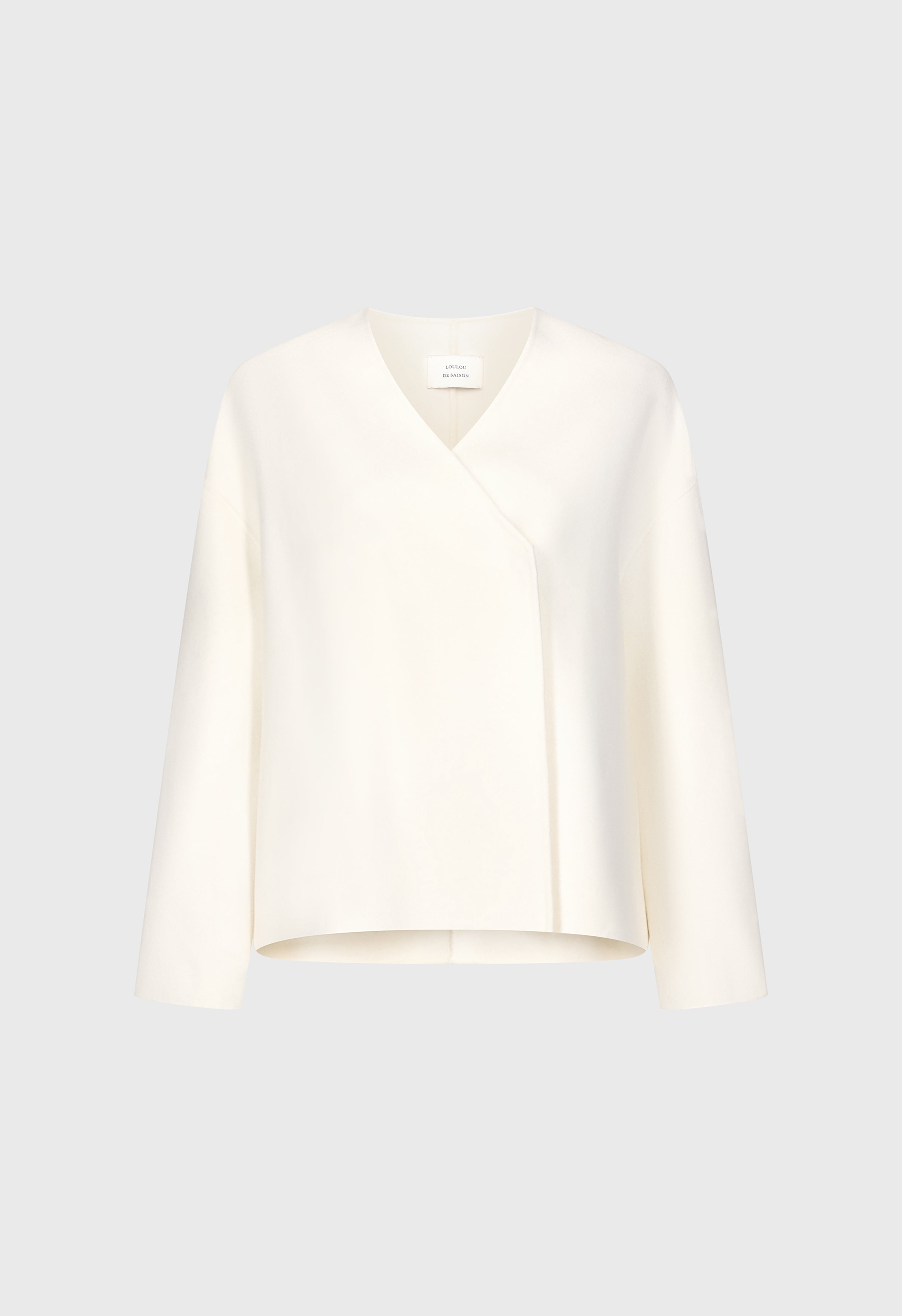 MAARA Asymmetric wool cashmere drap jacket