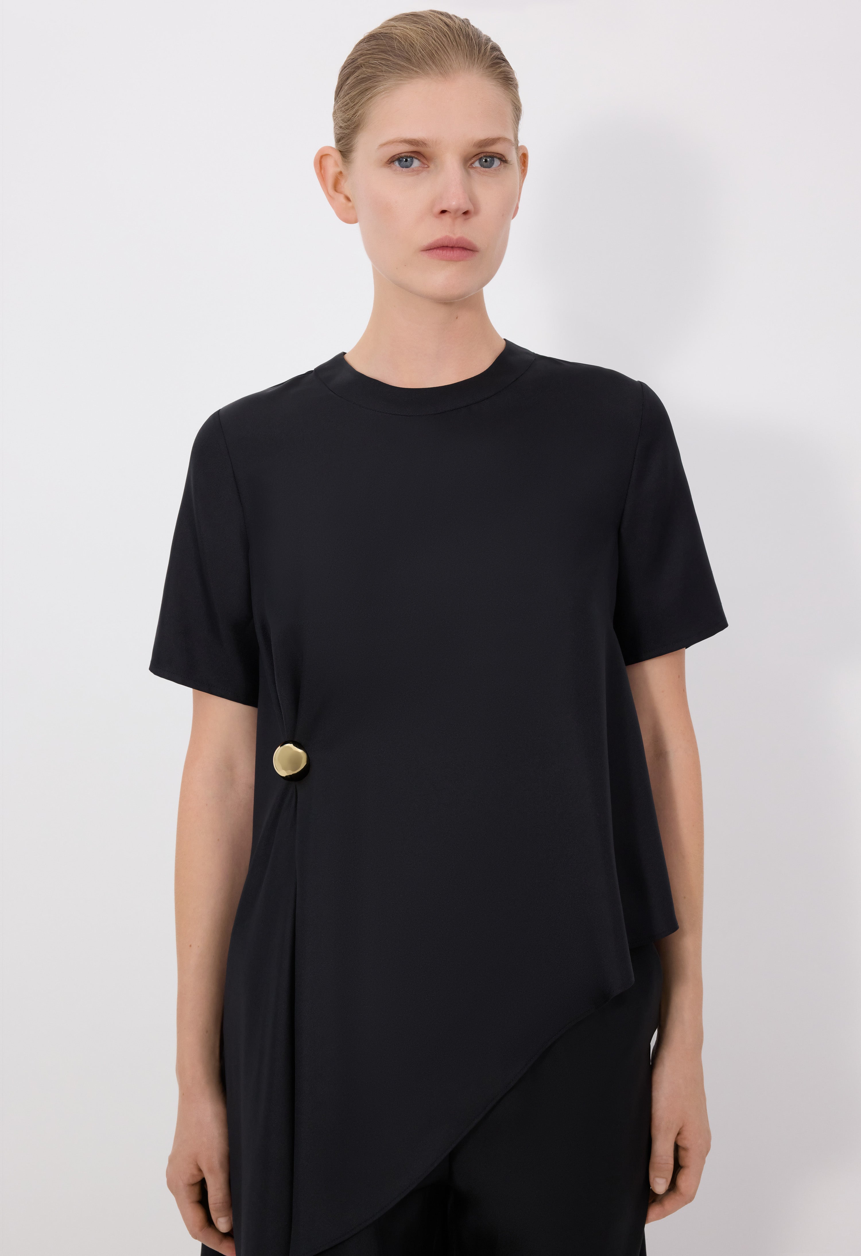 MADEA Haut asymétrique en sergé de soie