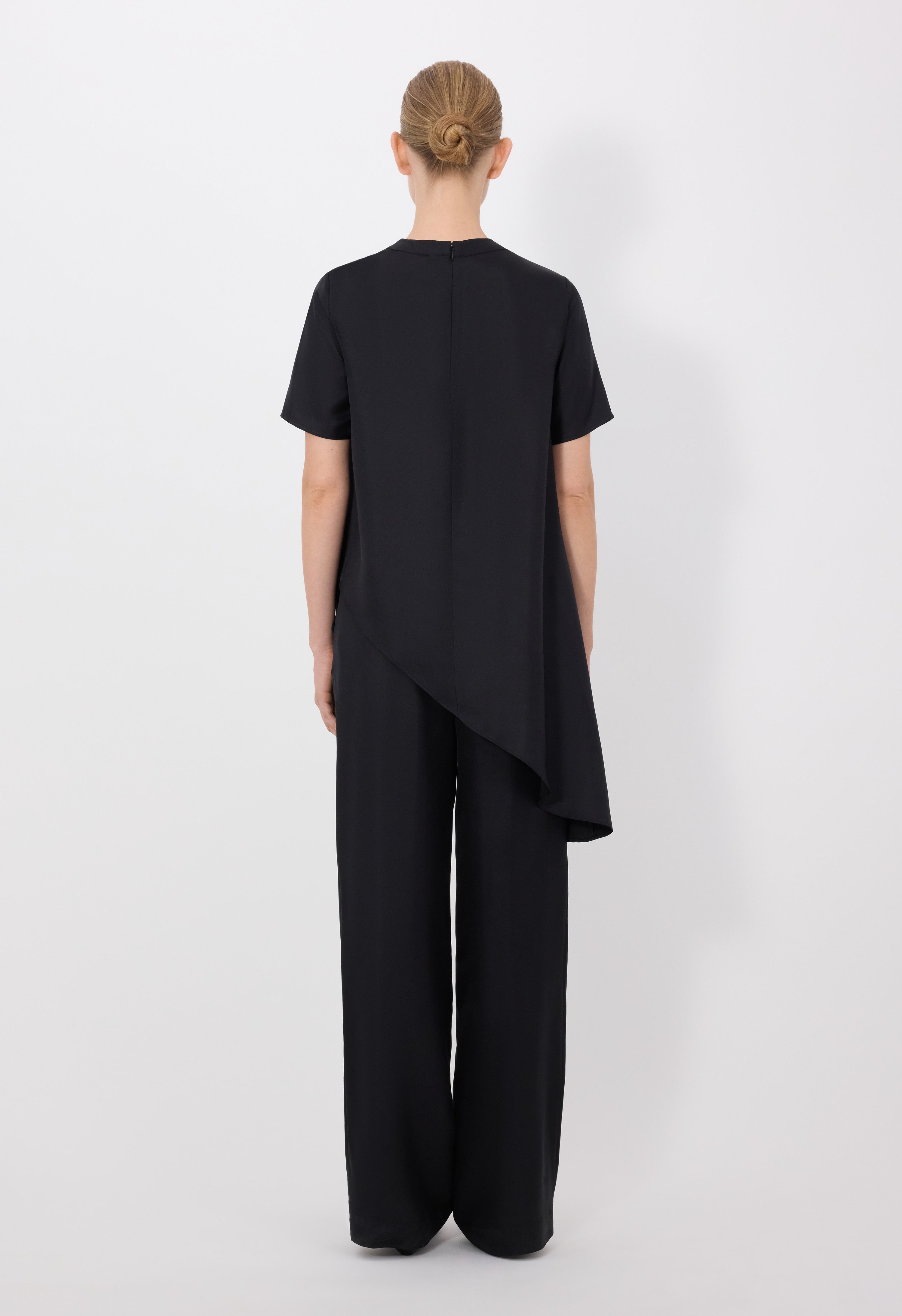 MADEA Haut asymétrique en sergé de soie