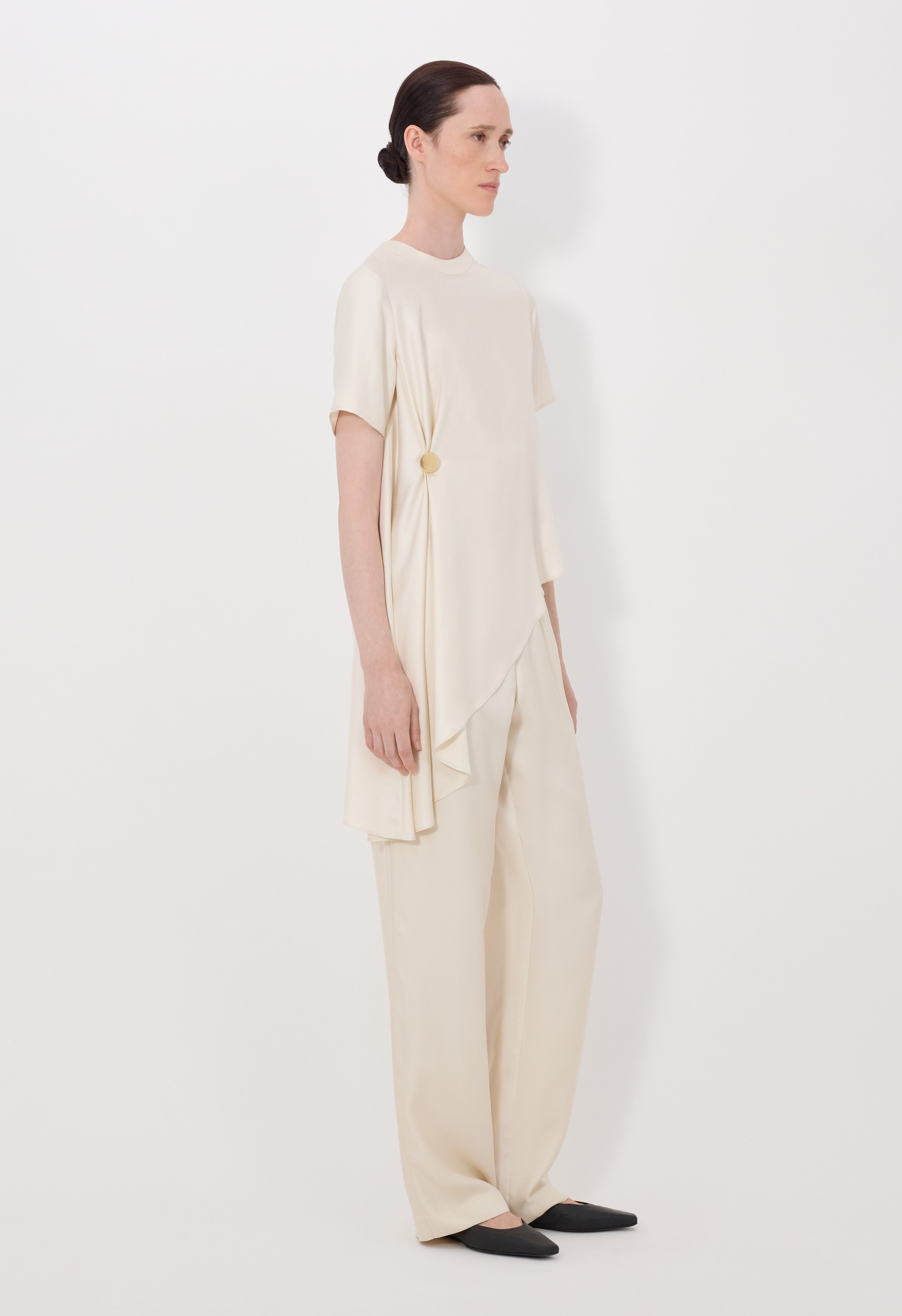 MADEA Haut asymétrique en sergé de soie