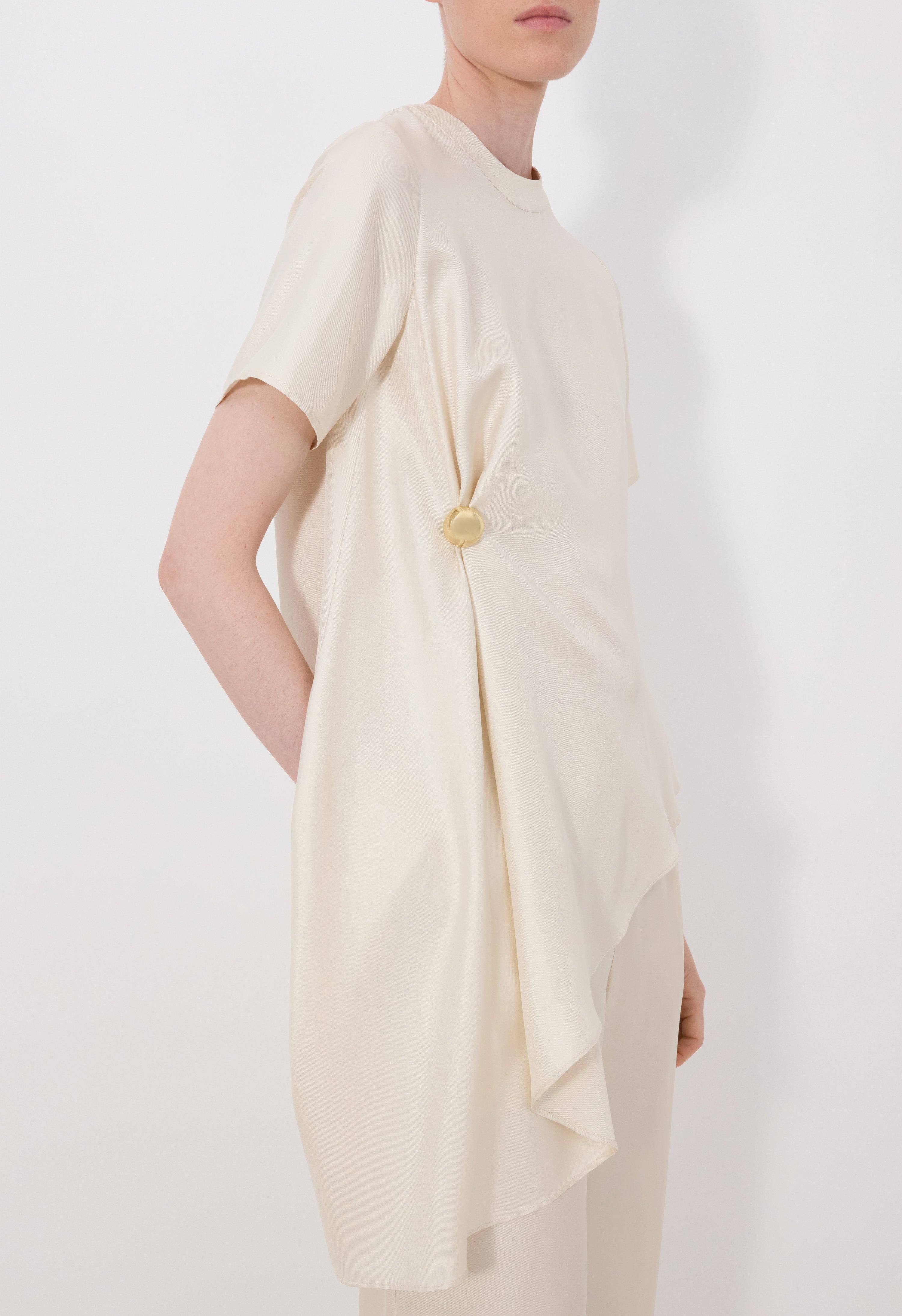 MADEA Haut asymétrique en sergé de soie