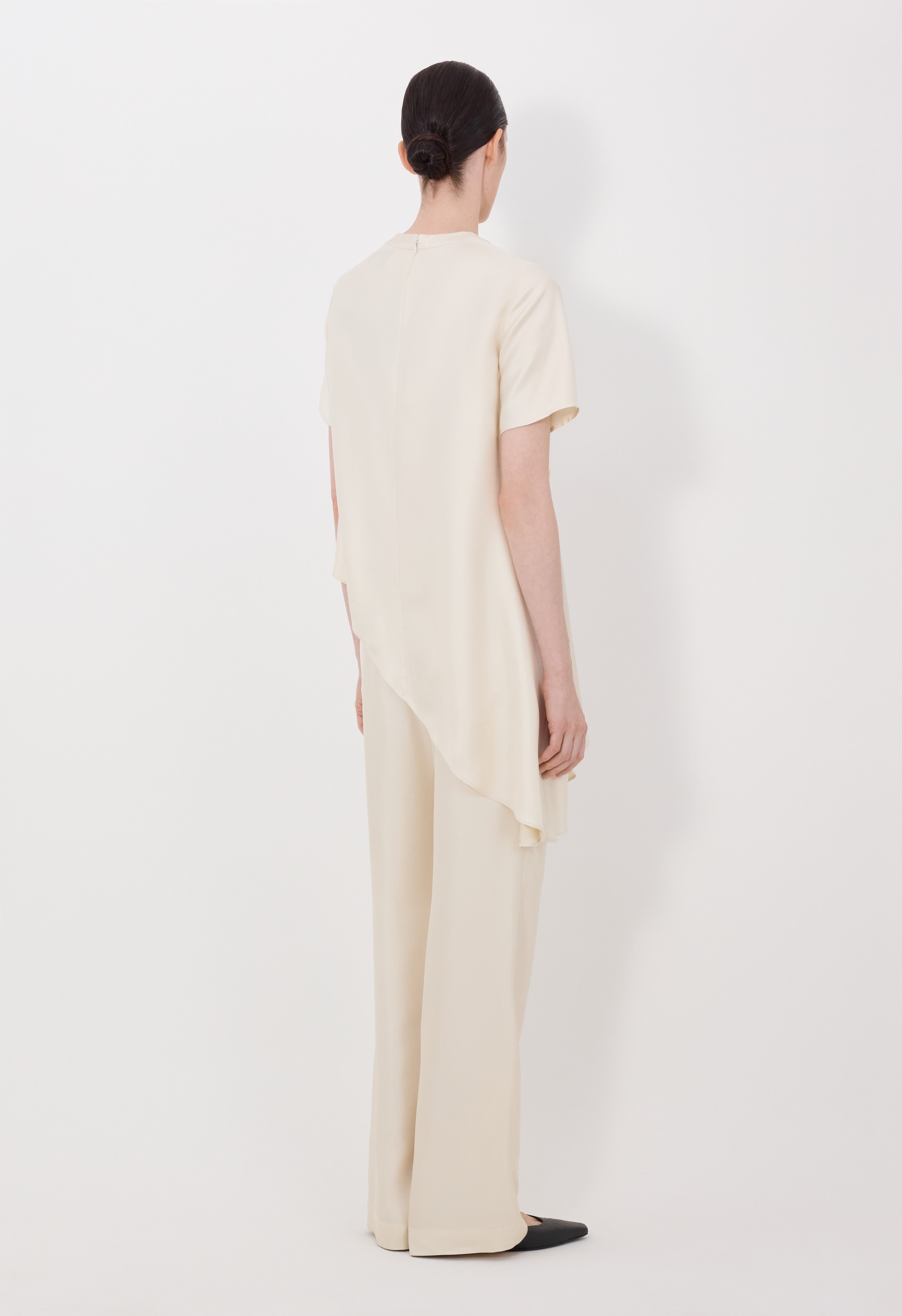 MADEA Haut asymétrique en sergé de soie