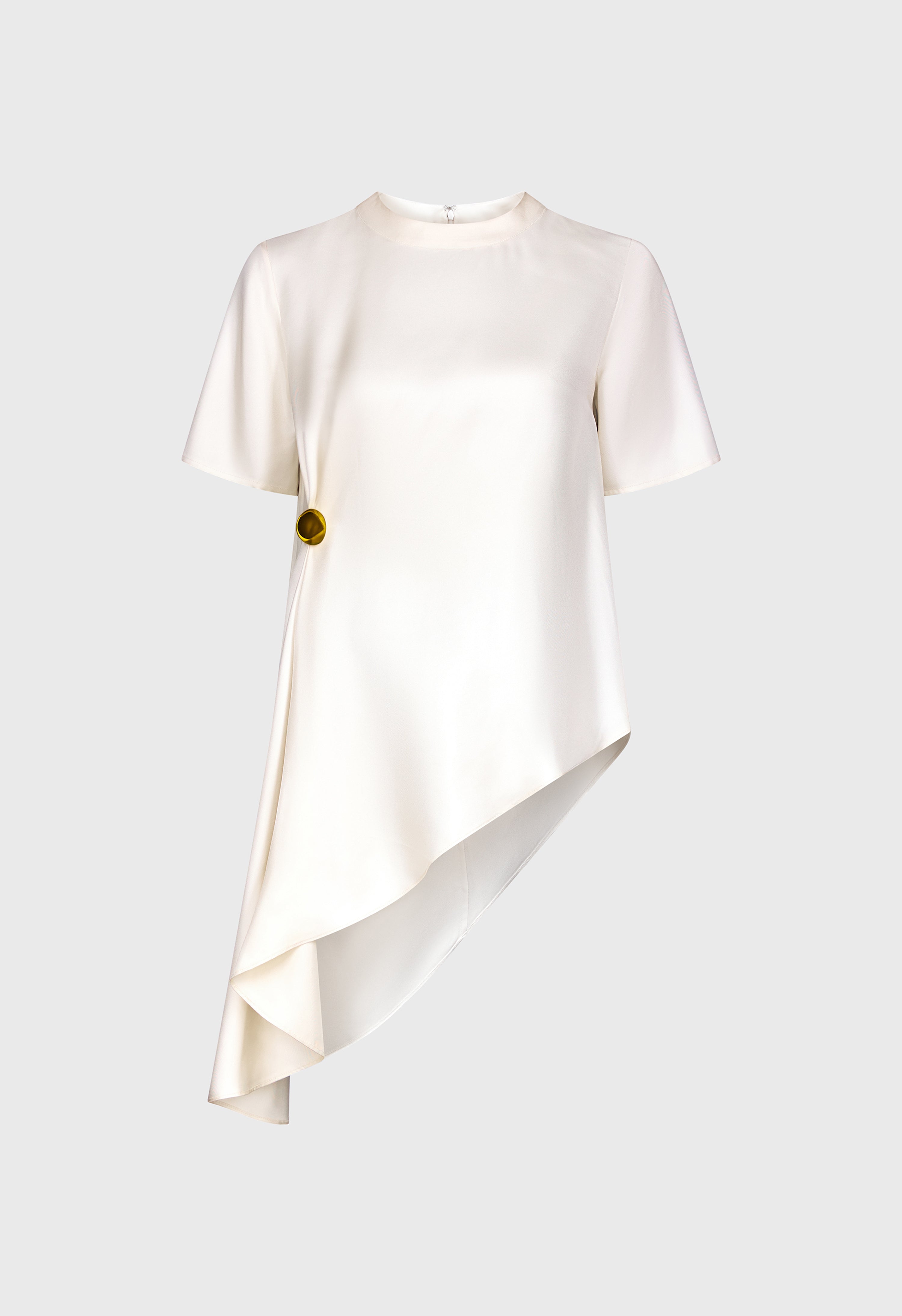 MADEA Haut asymétrique en sergé de soie