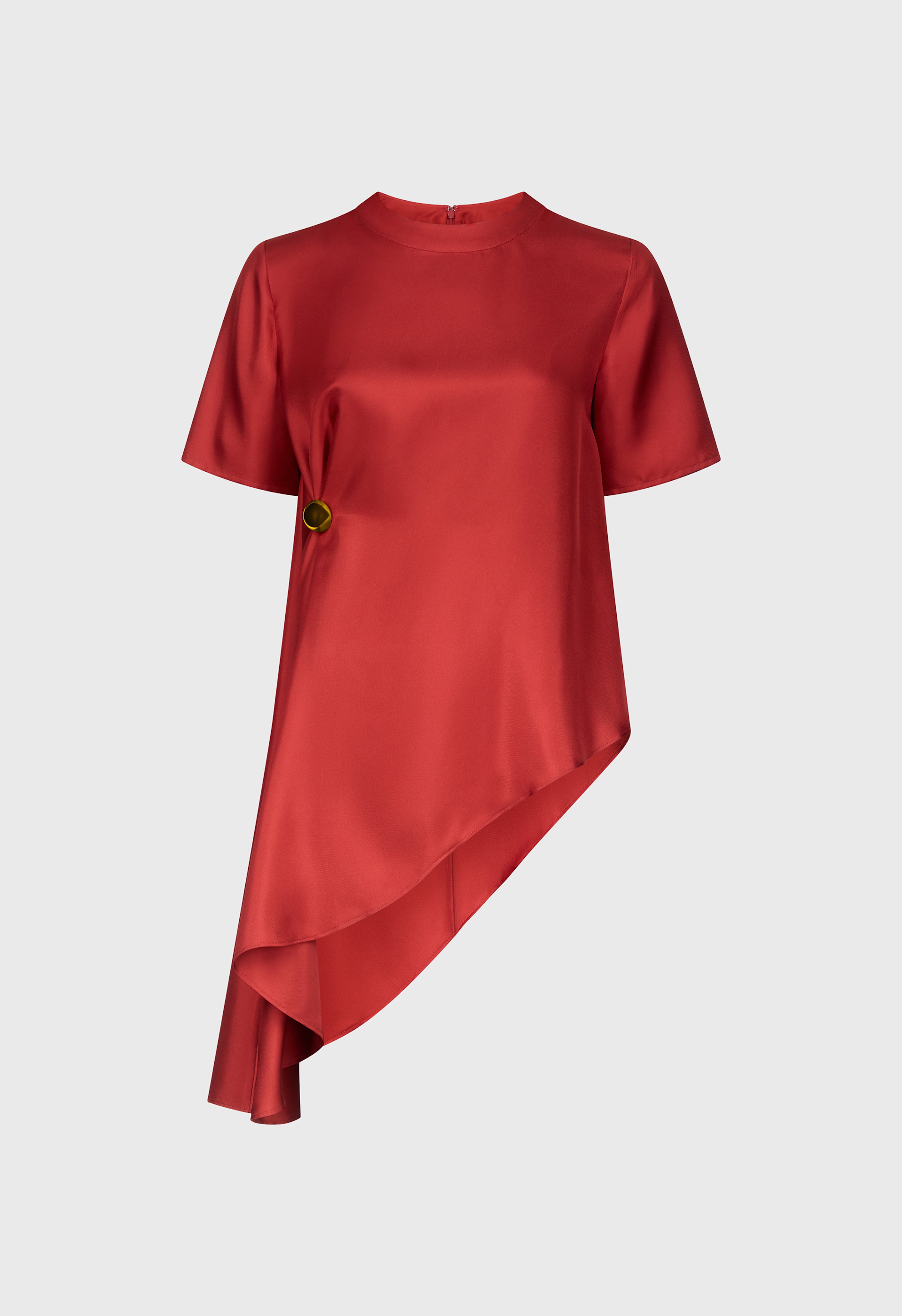 MADEA Asymmetric silk twill top