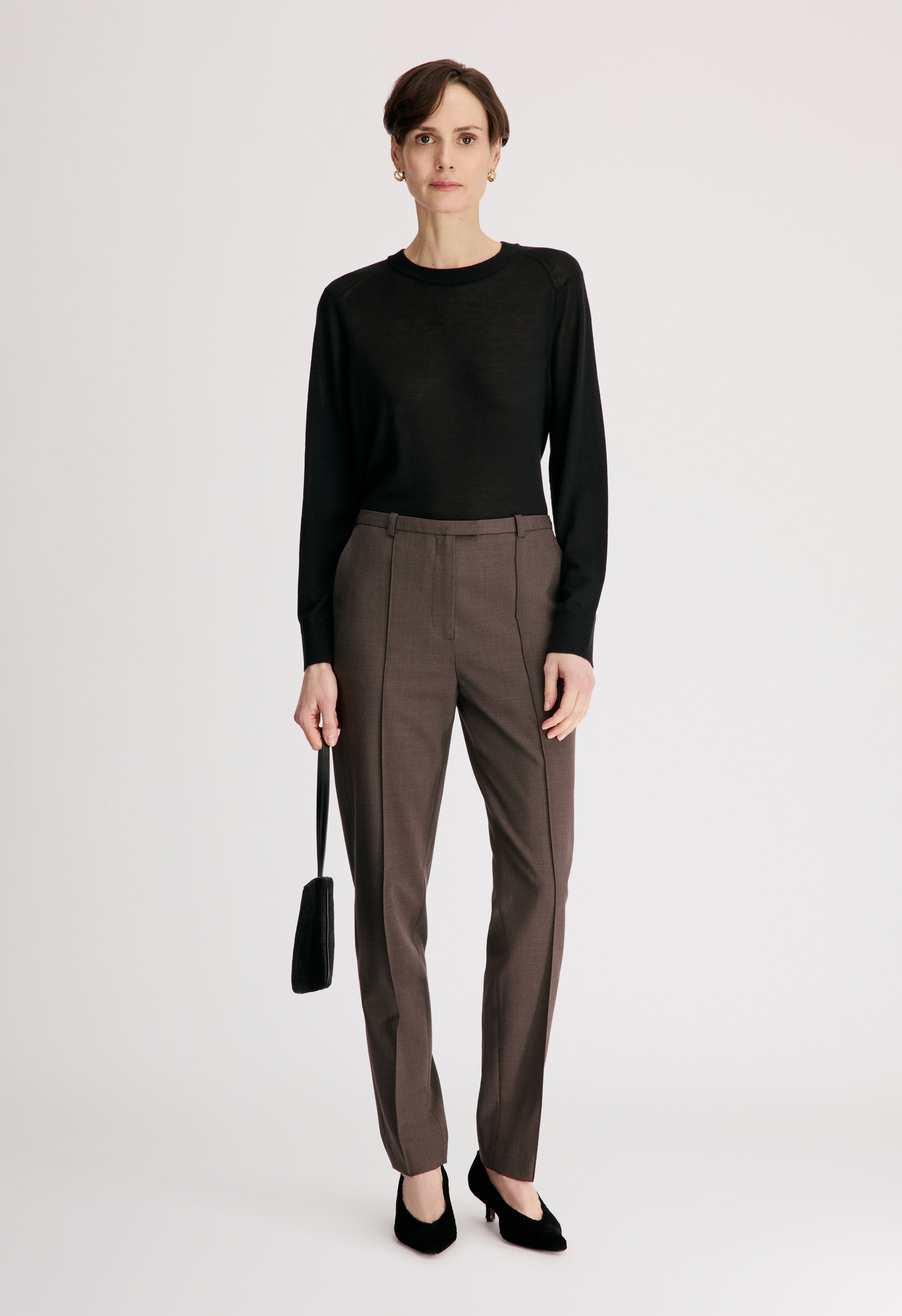 MALKA LDS Fitted leg trousers