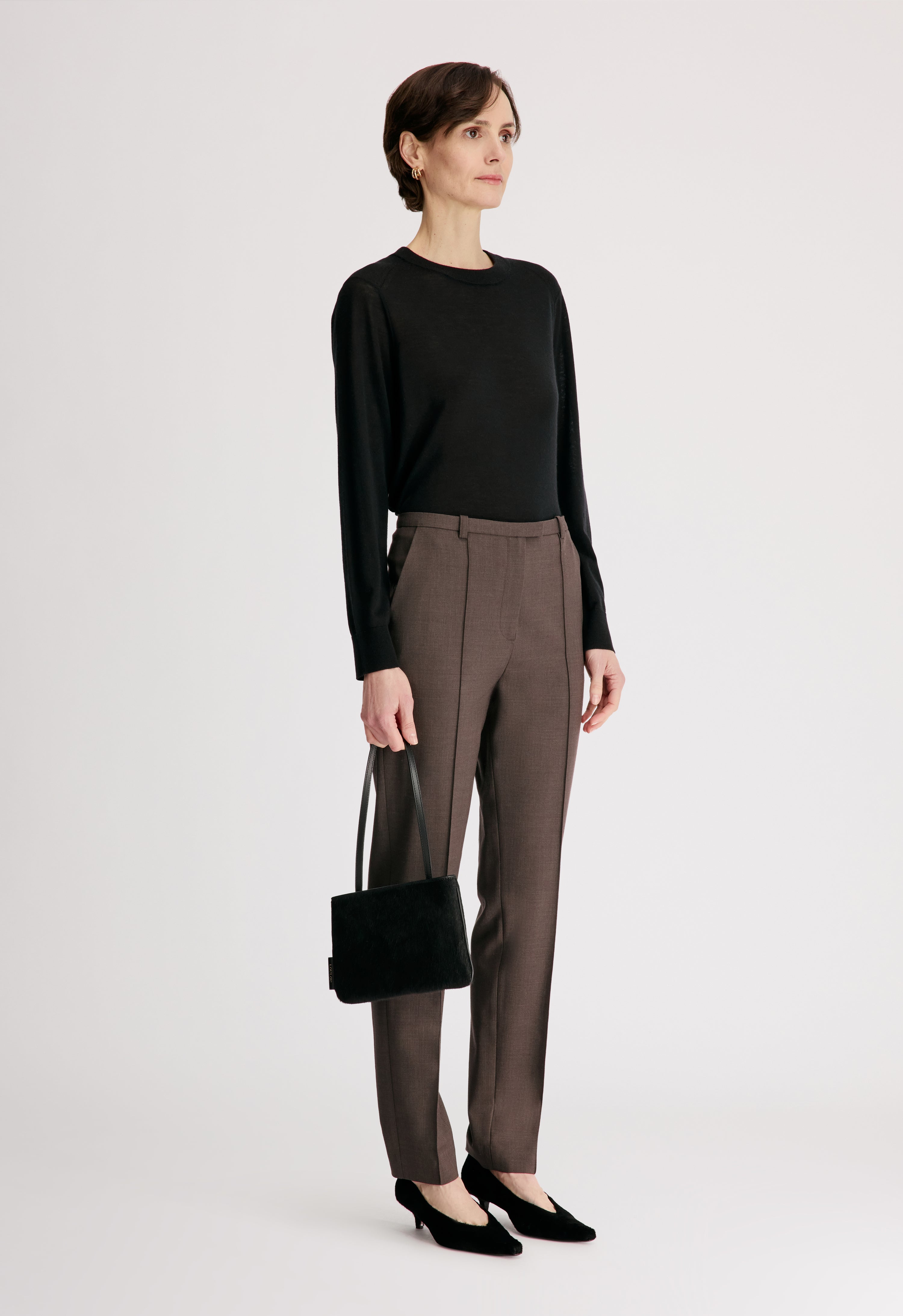 MALKA LDS Fitted leg trousers