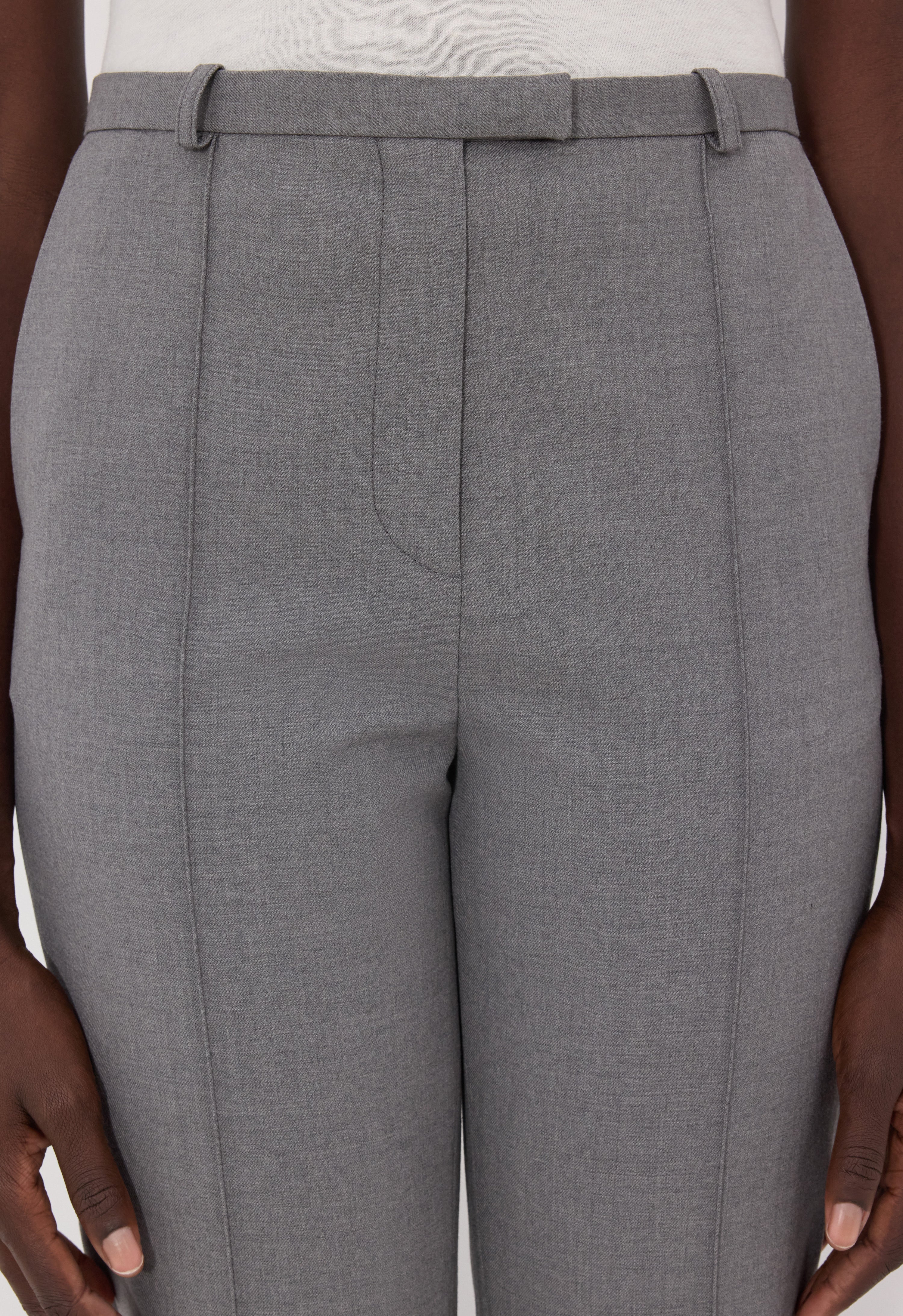 MALKA LDS Grain de poudre fitted trousers