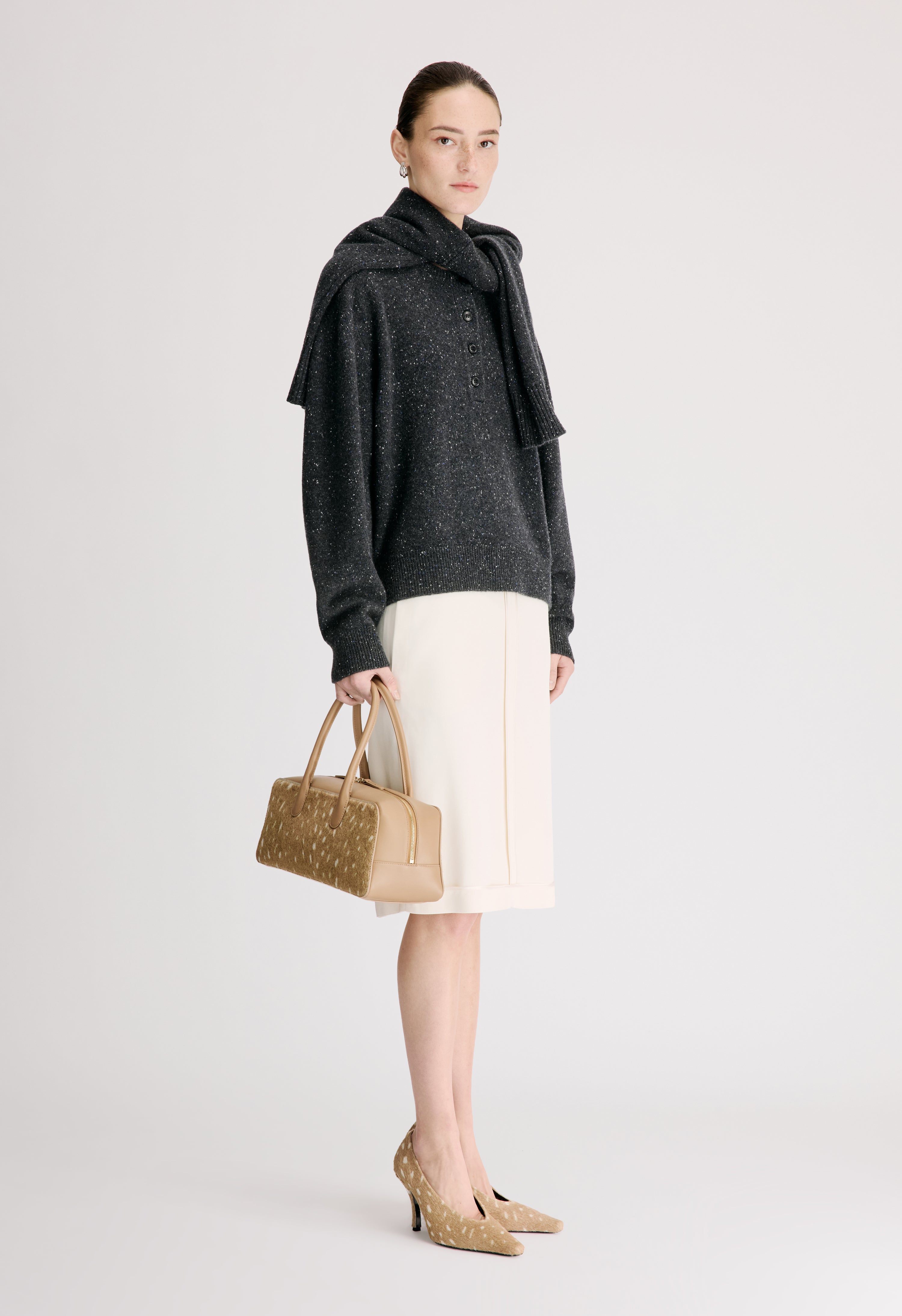 MALO Oversized henley sweater