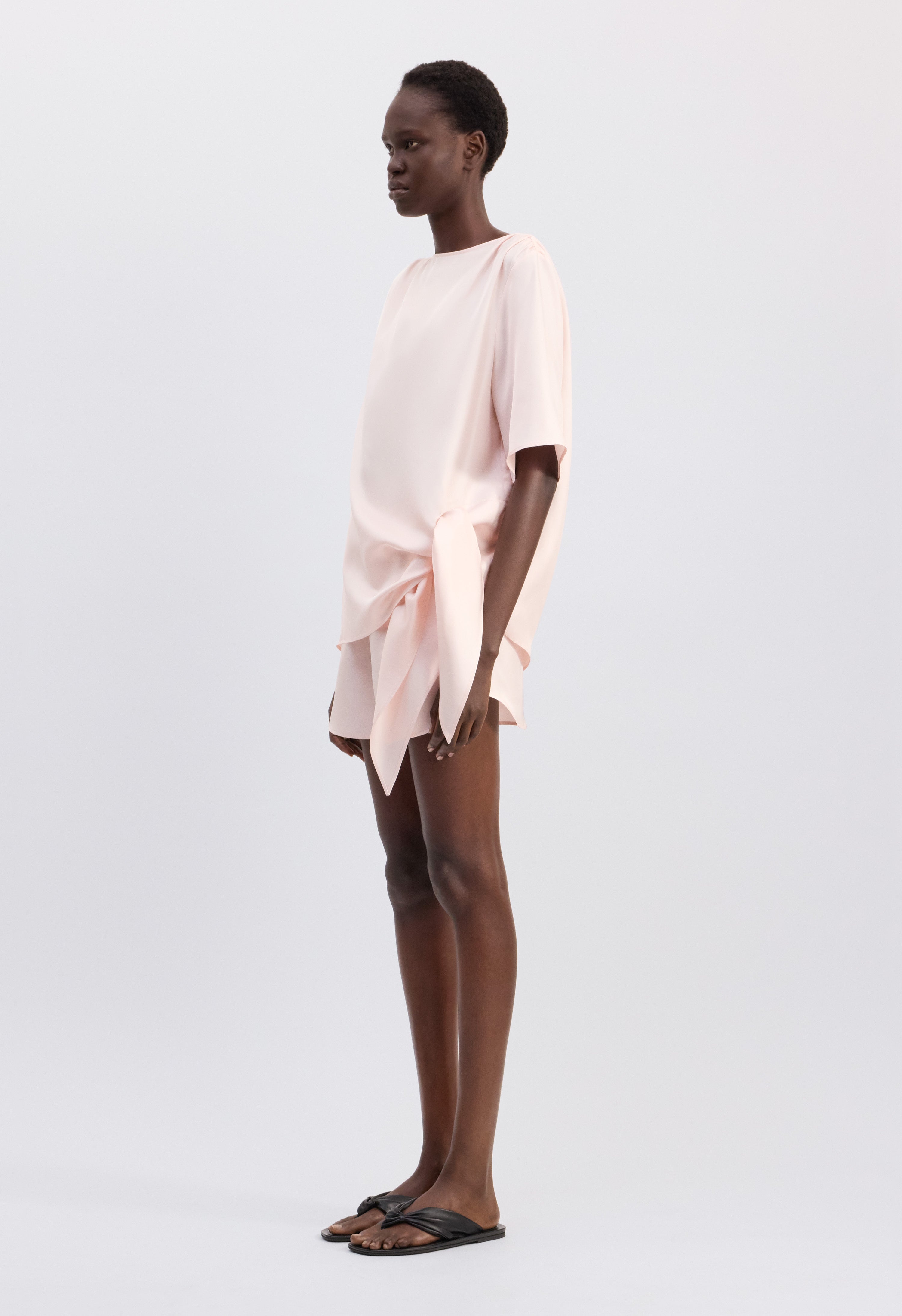 MANO Asymmetric silk top