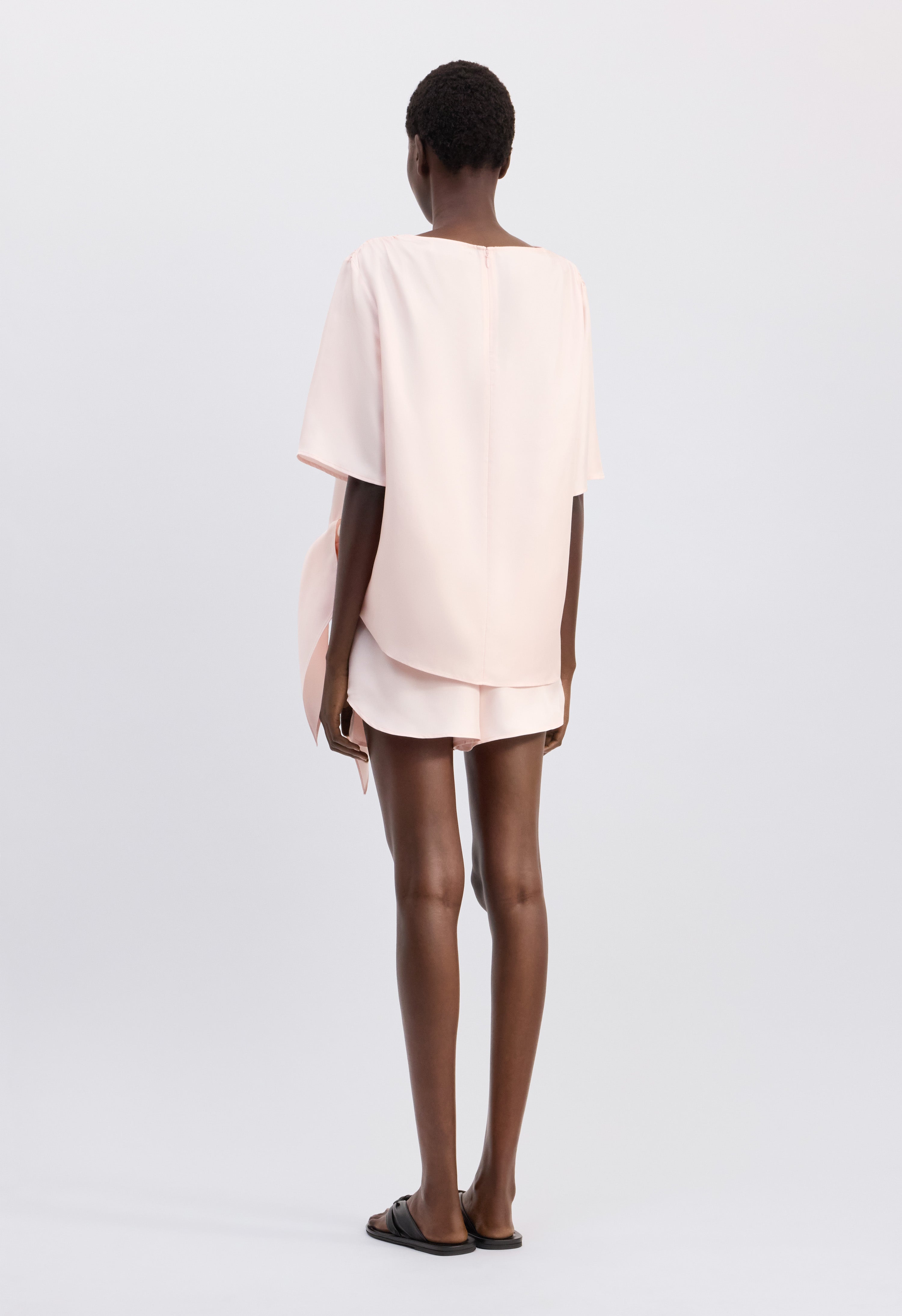 MANO Asymmetric silk top