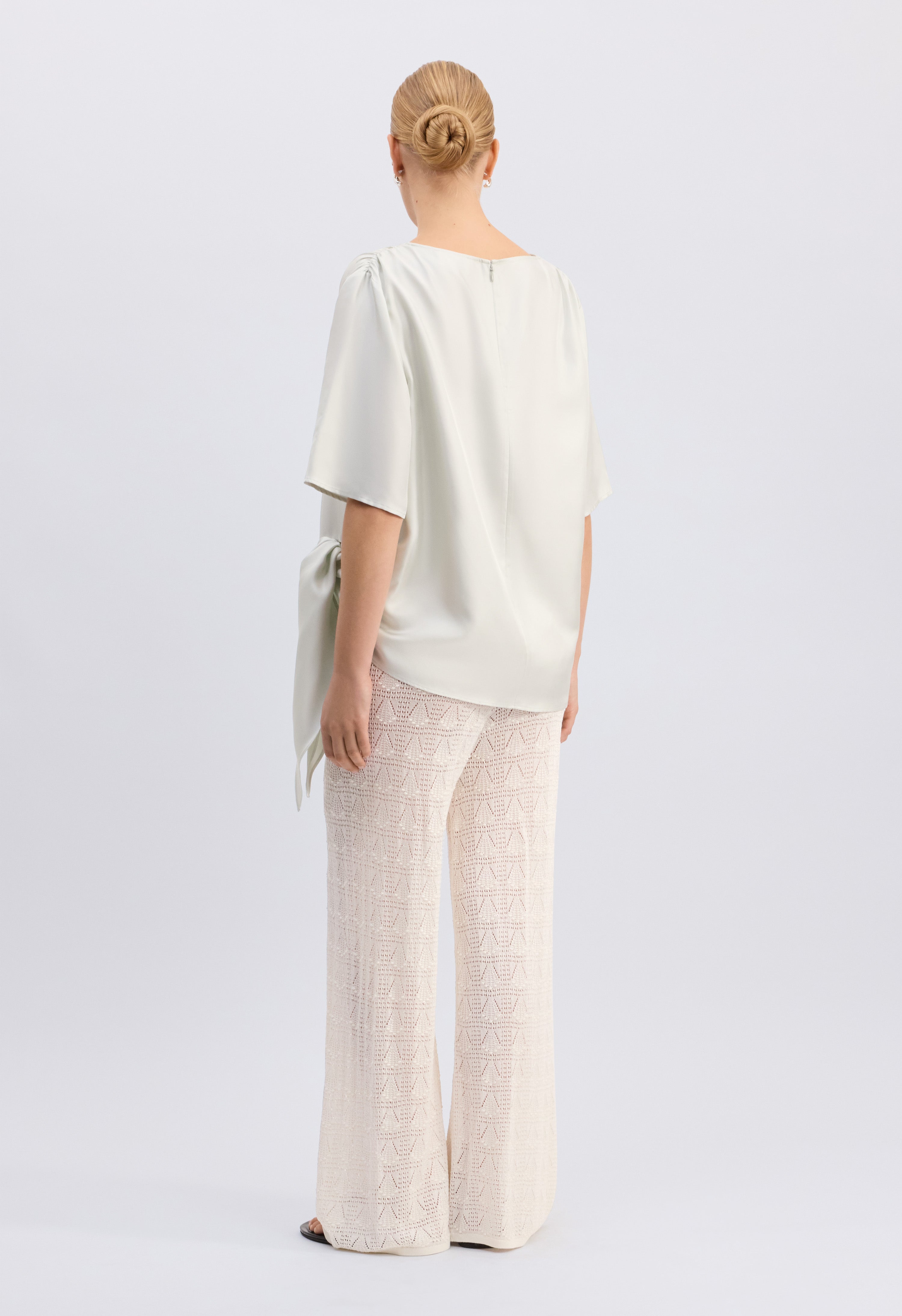 MANO Asymmetric silk top