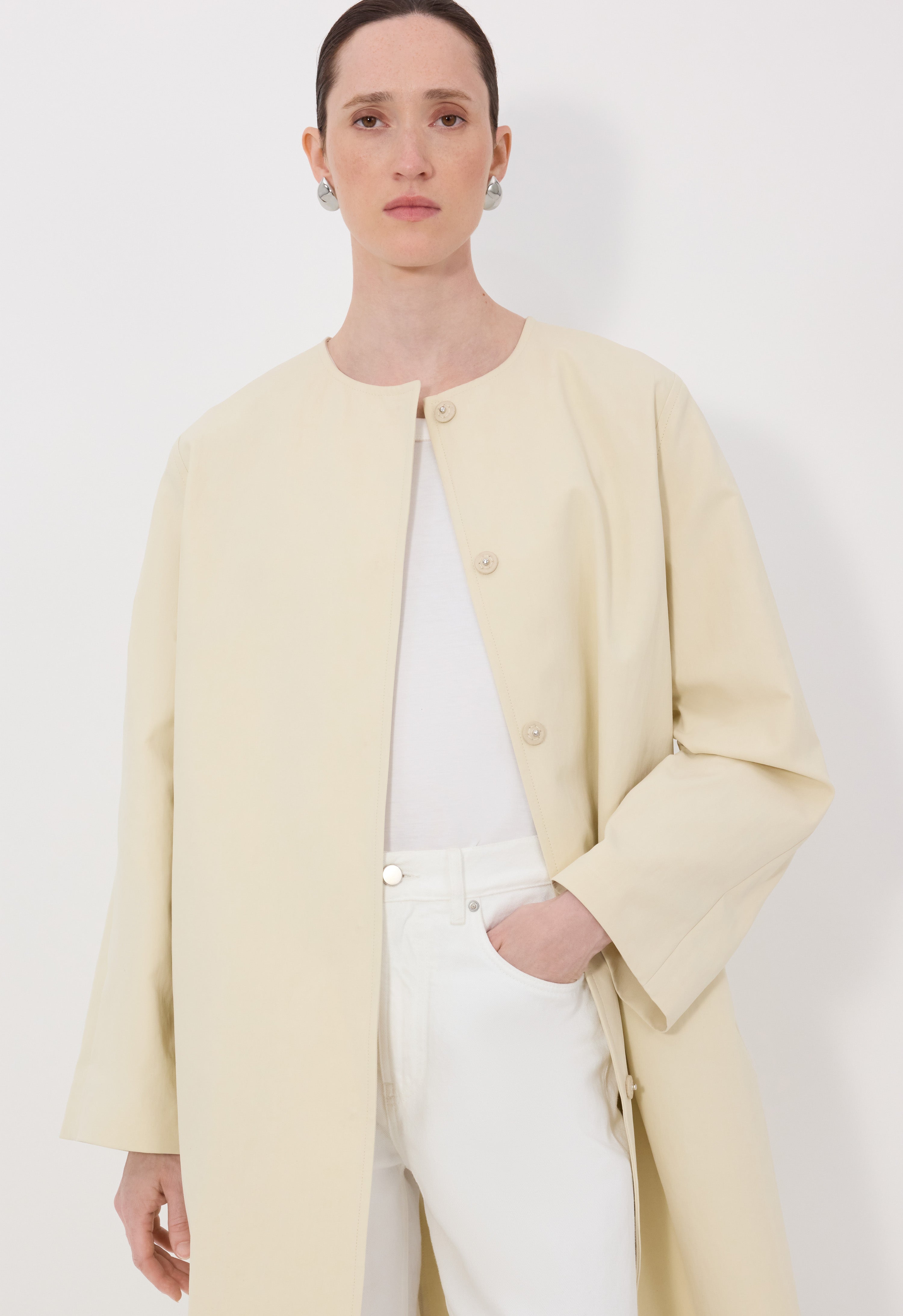 MERILL Cotton gabardine coat