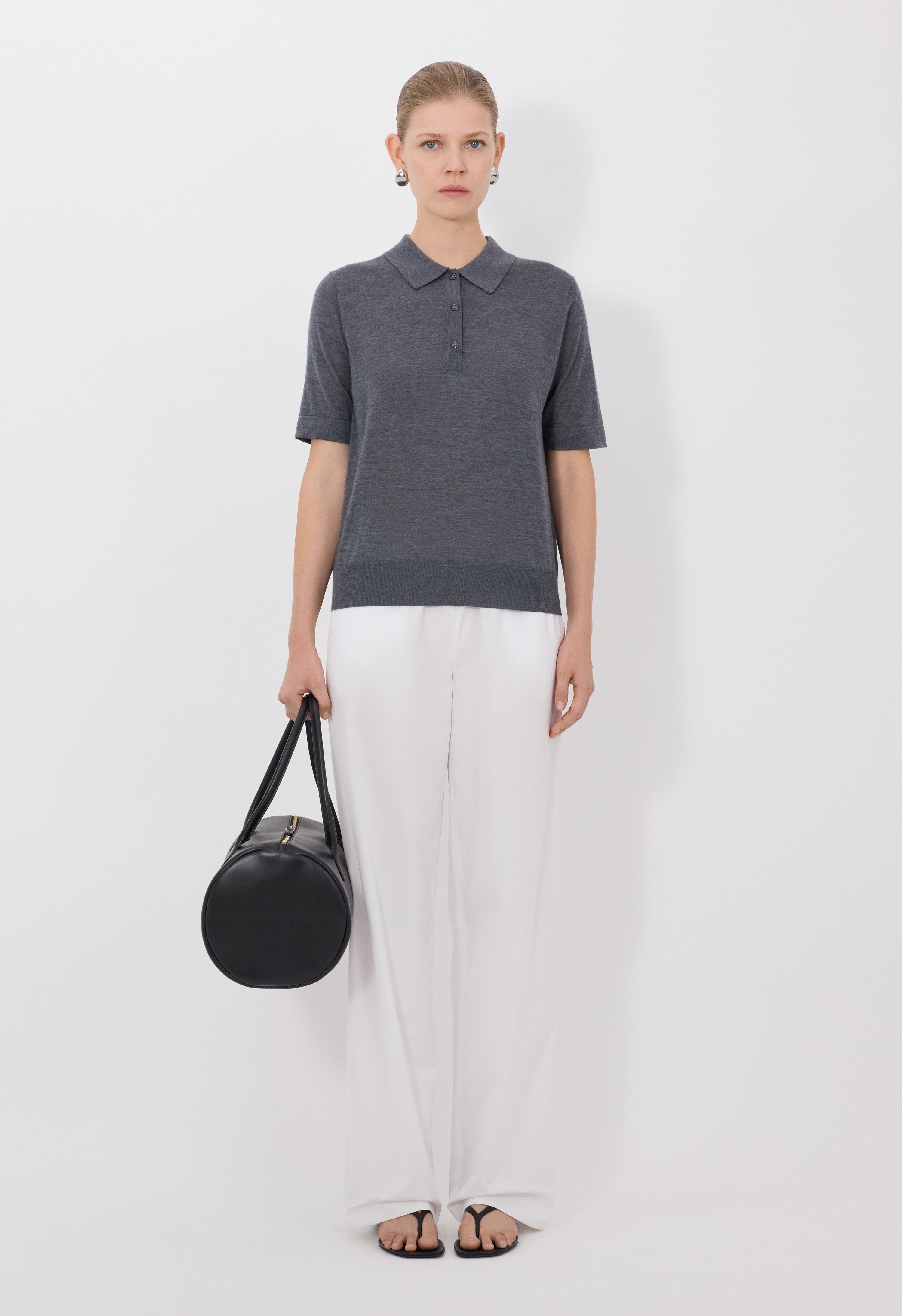 MIGO Fluid cashmere polo shirt