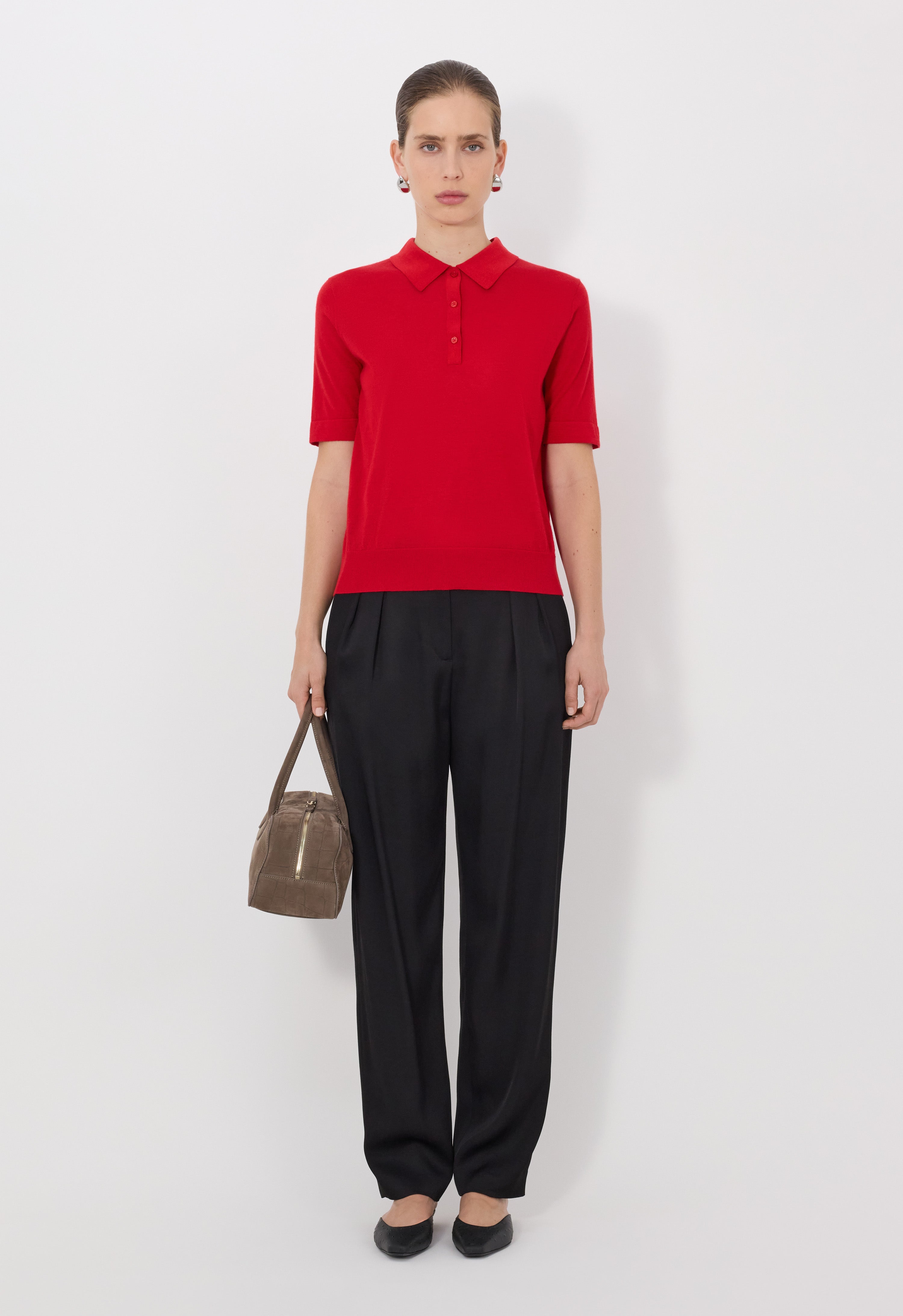 MIGO Fluid cashmere polo shirt