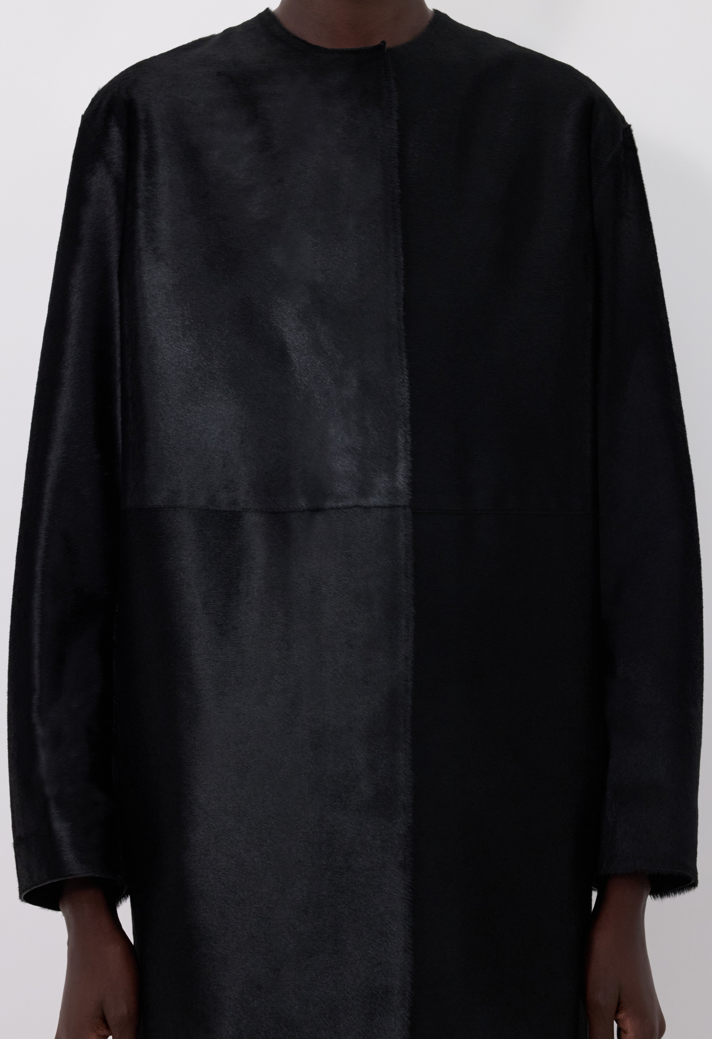MILLER Pony effect leather coat