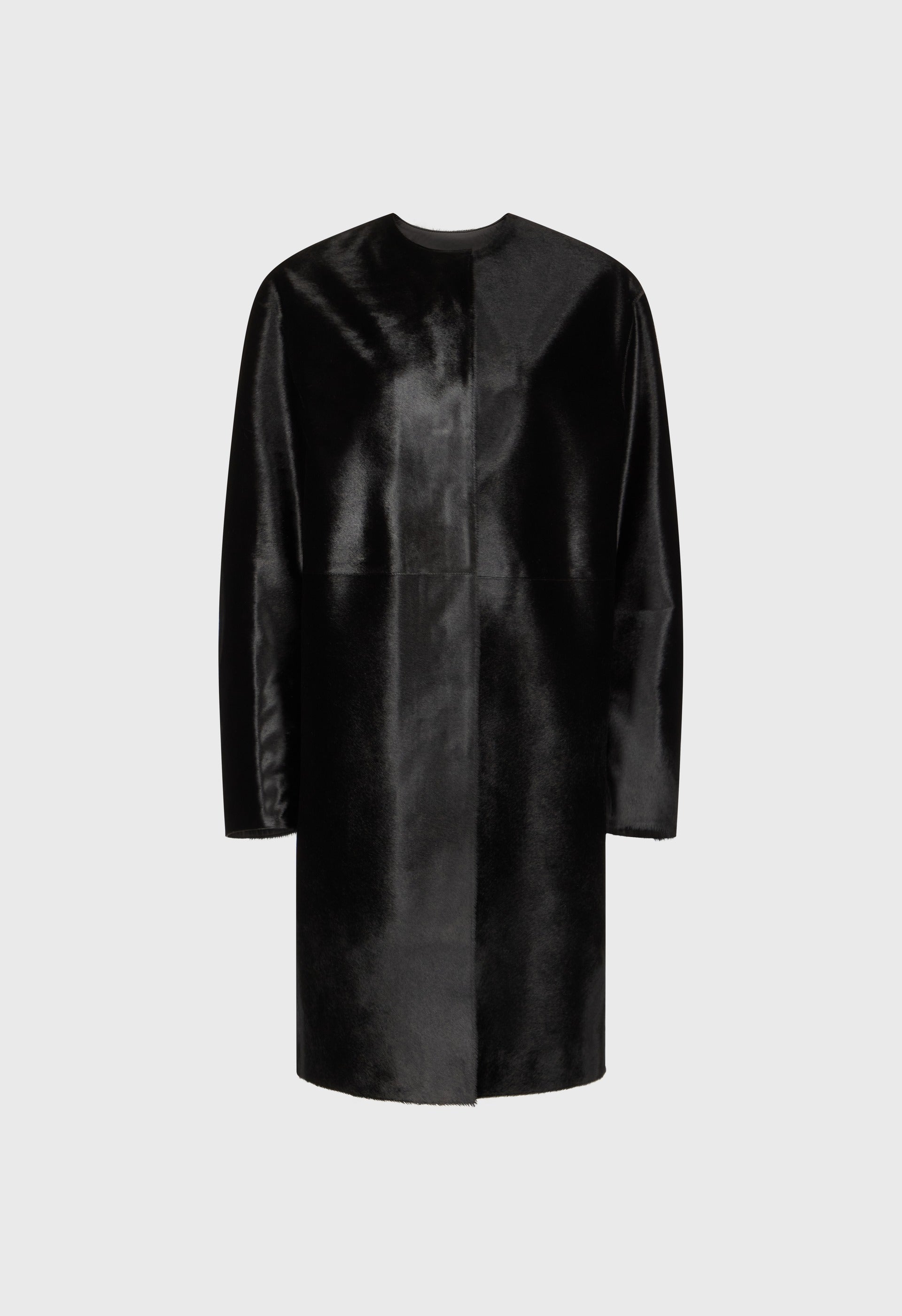 MILLER Pony effect leather coat