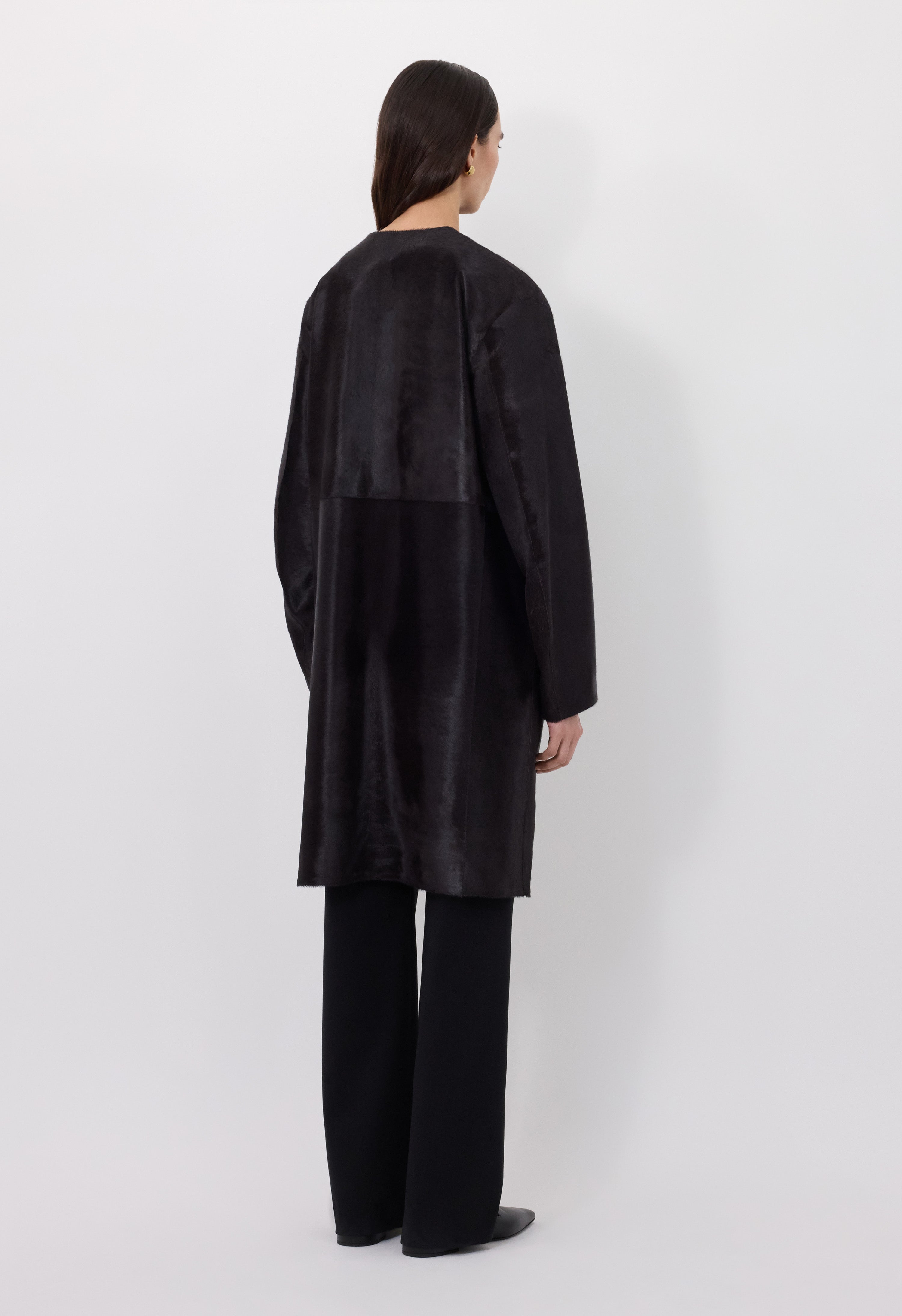 MILLER Pony effect leather coat