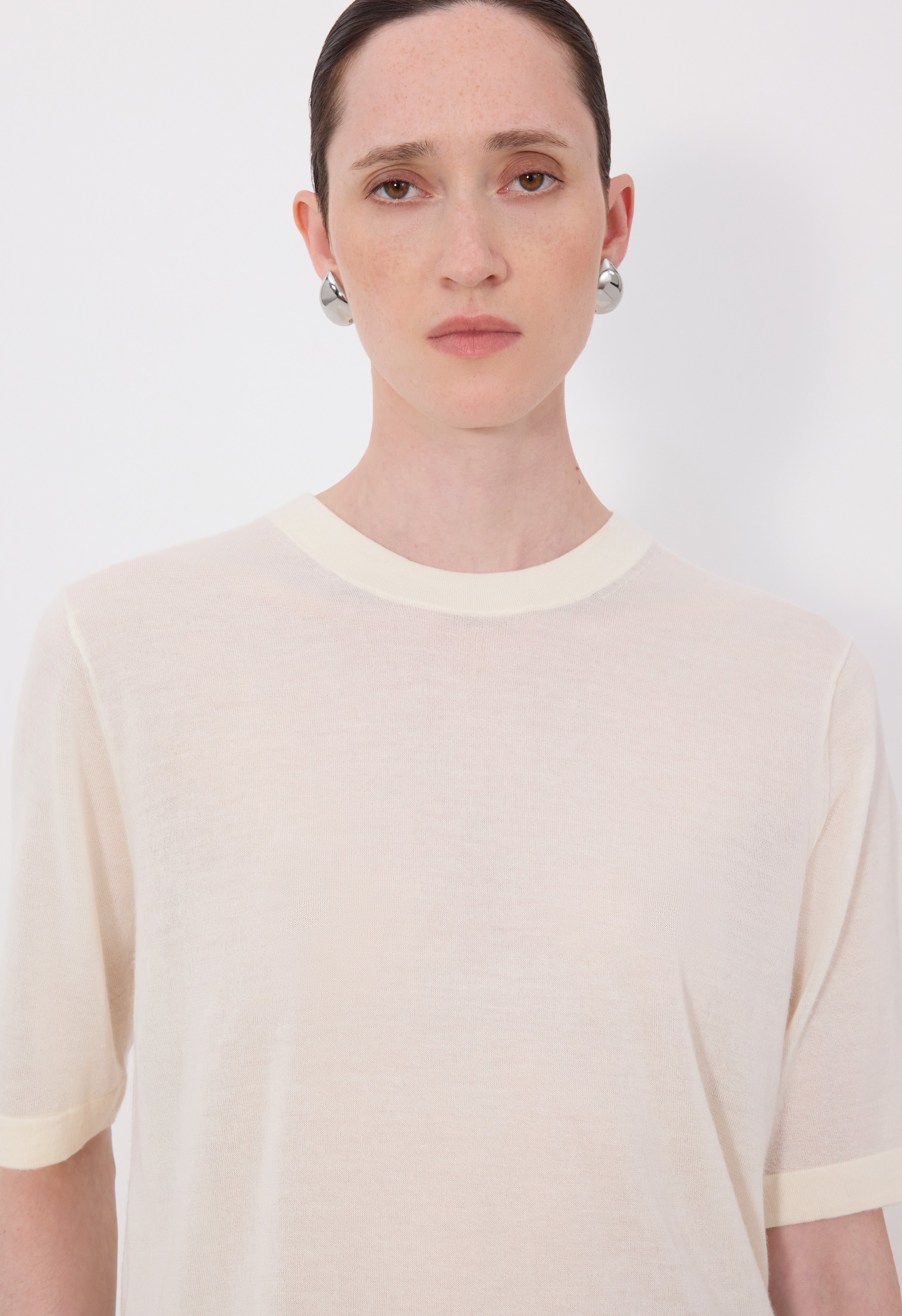 NALA Haut à manches courtes en cachemire fluide