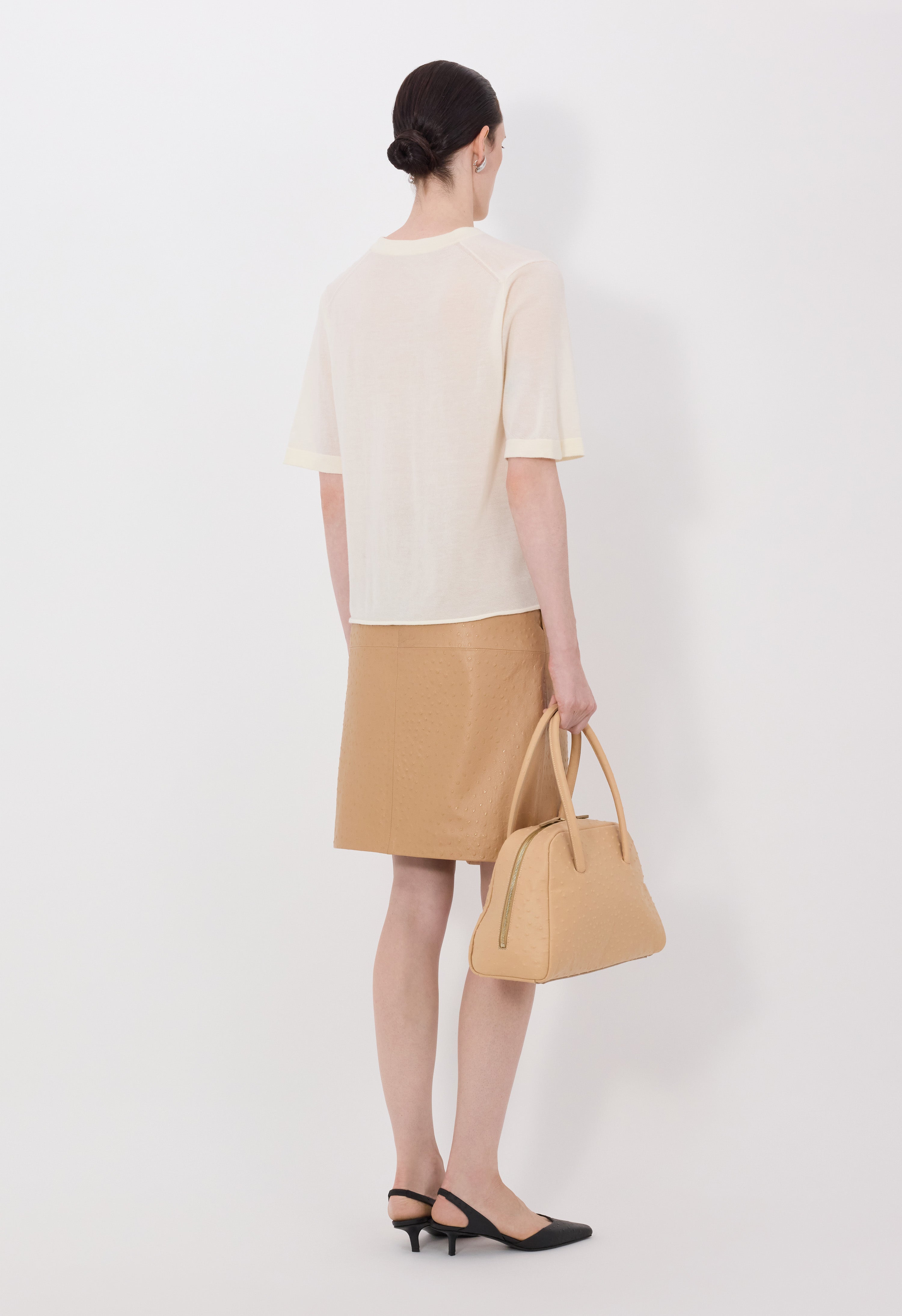 NALA Haut à manches courtes en cachemire fluide