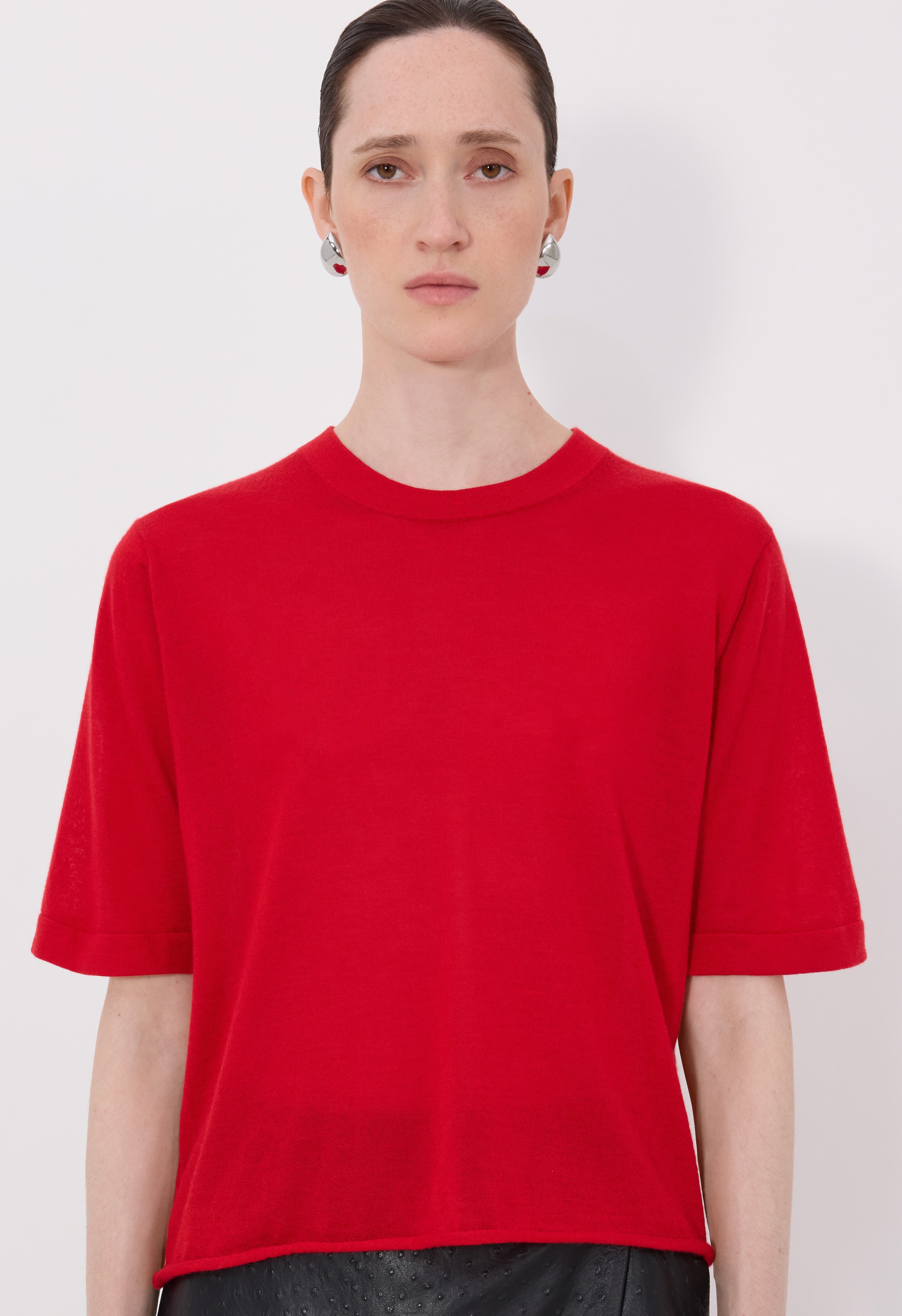 NALA Haut à manches courtes en cachemire fluide