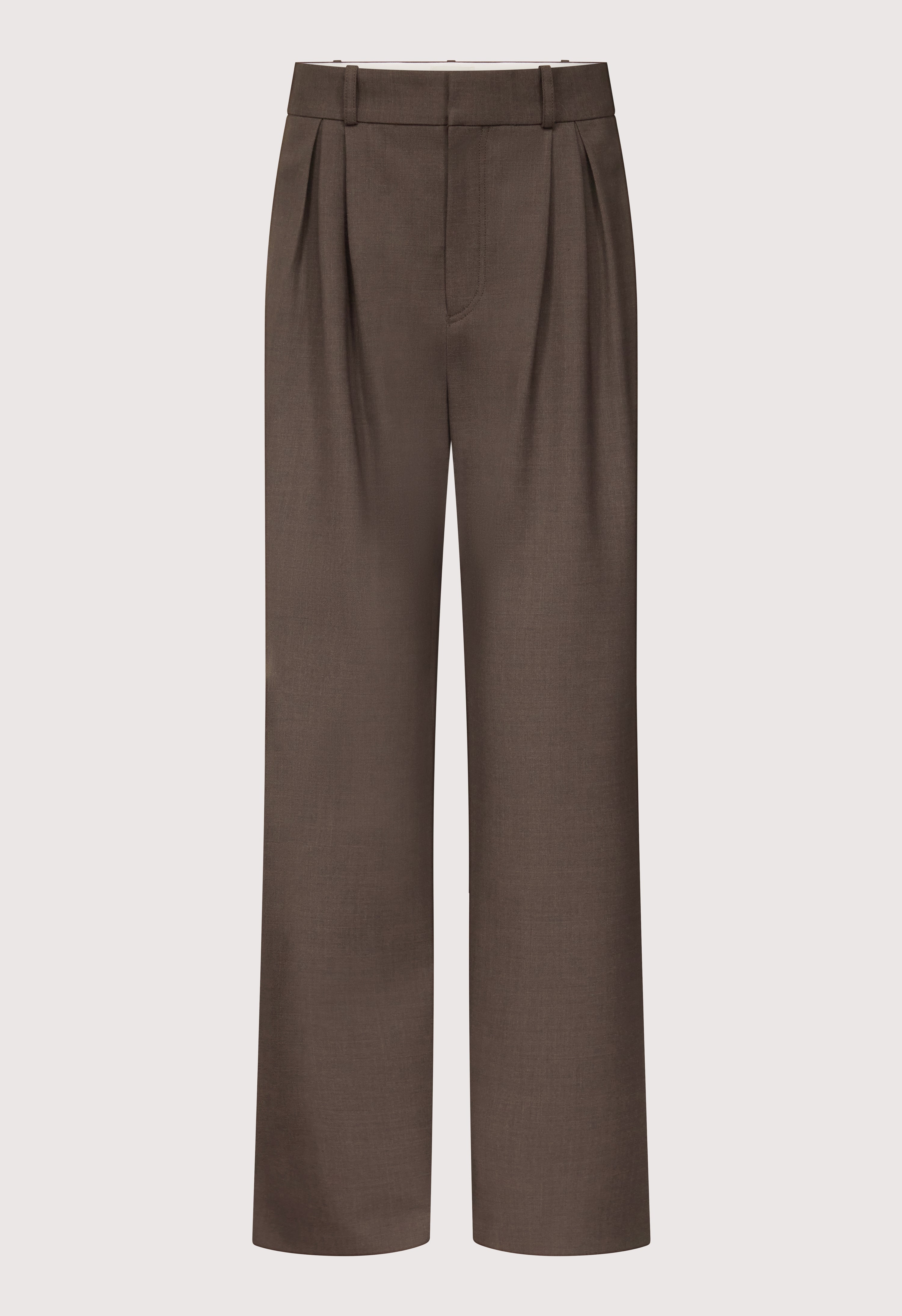 NAT Pleated grain de poudre trousers