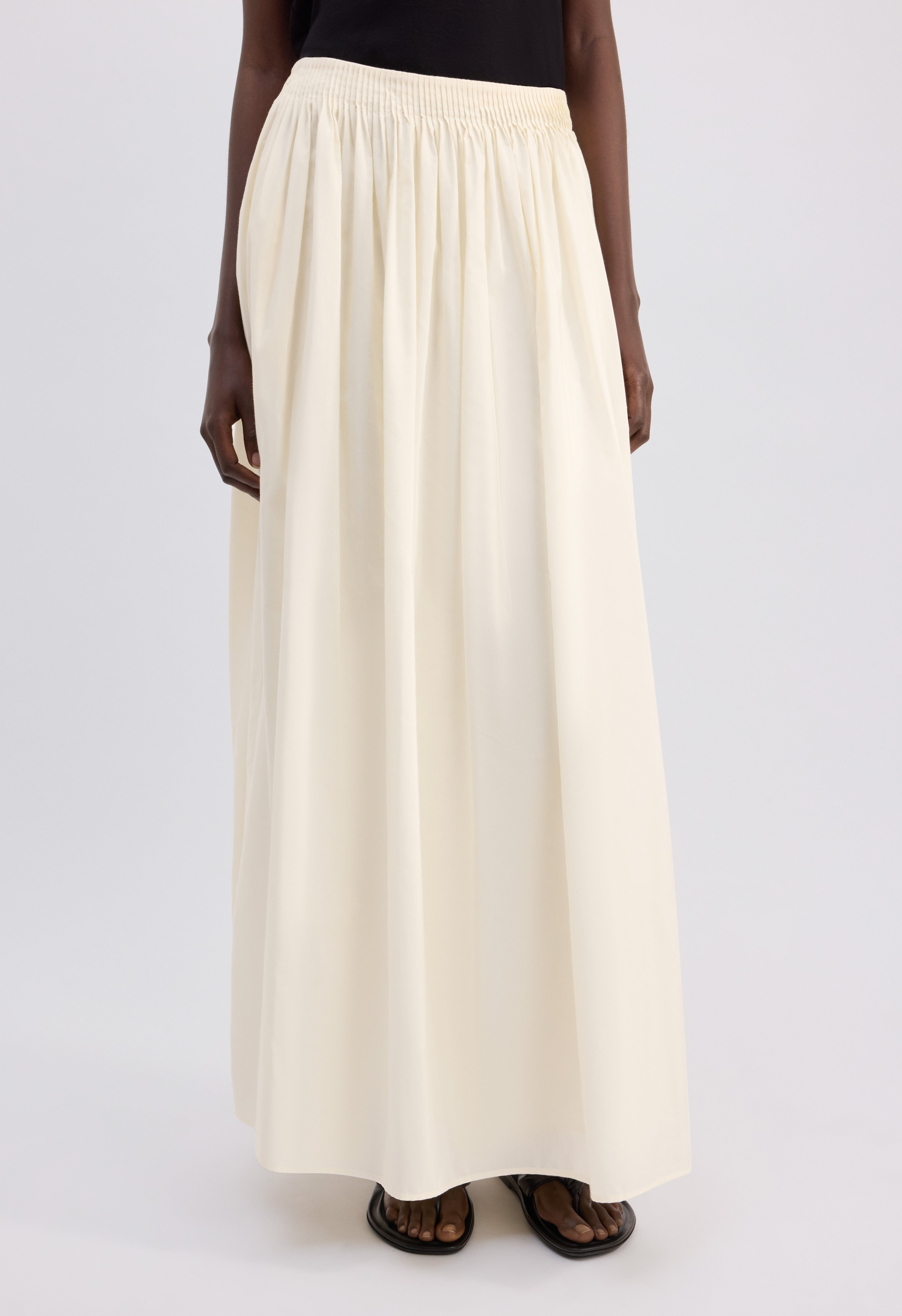 NAYA Gathered midi skirt