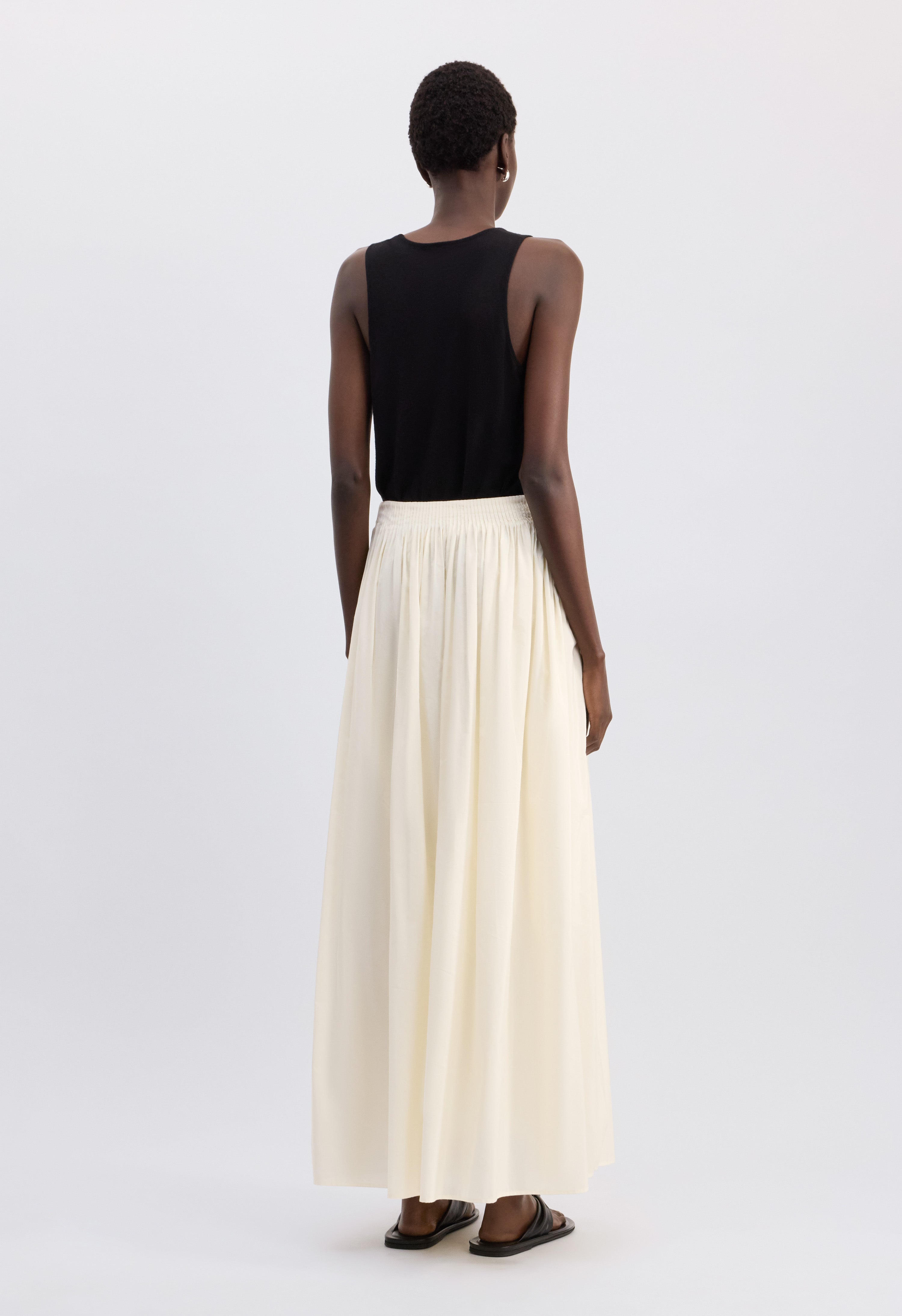 NAYA Gathered midi skirt