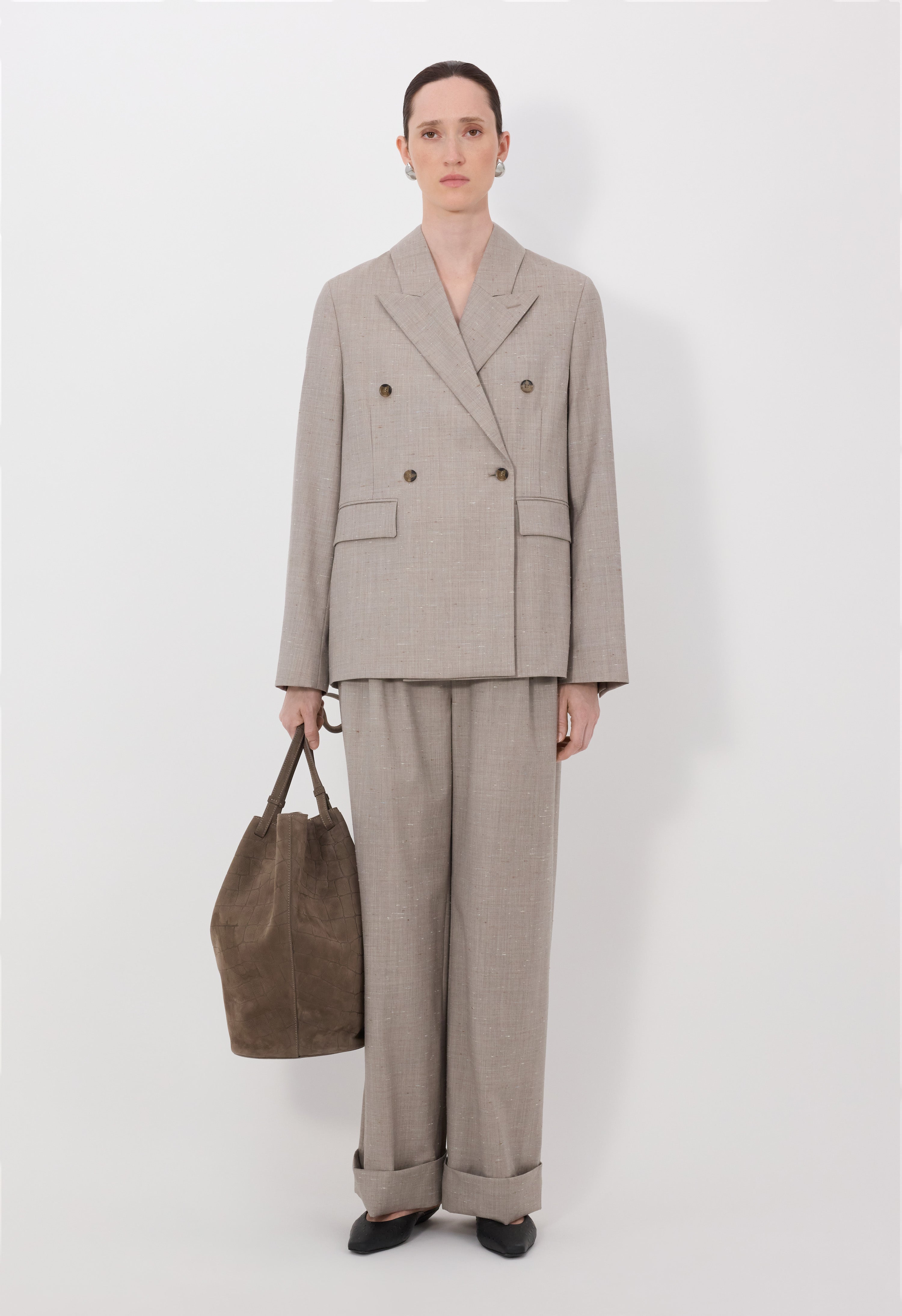 NORMA Wool and silk double breasted jacket