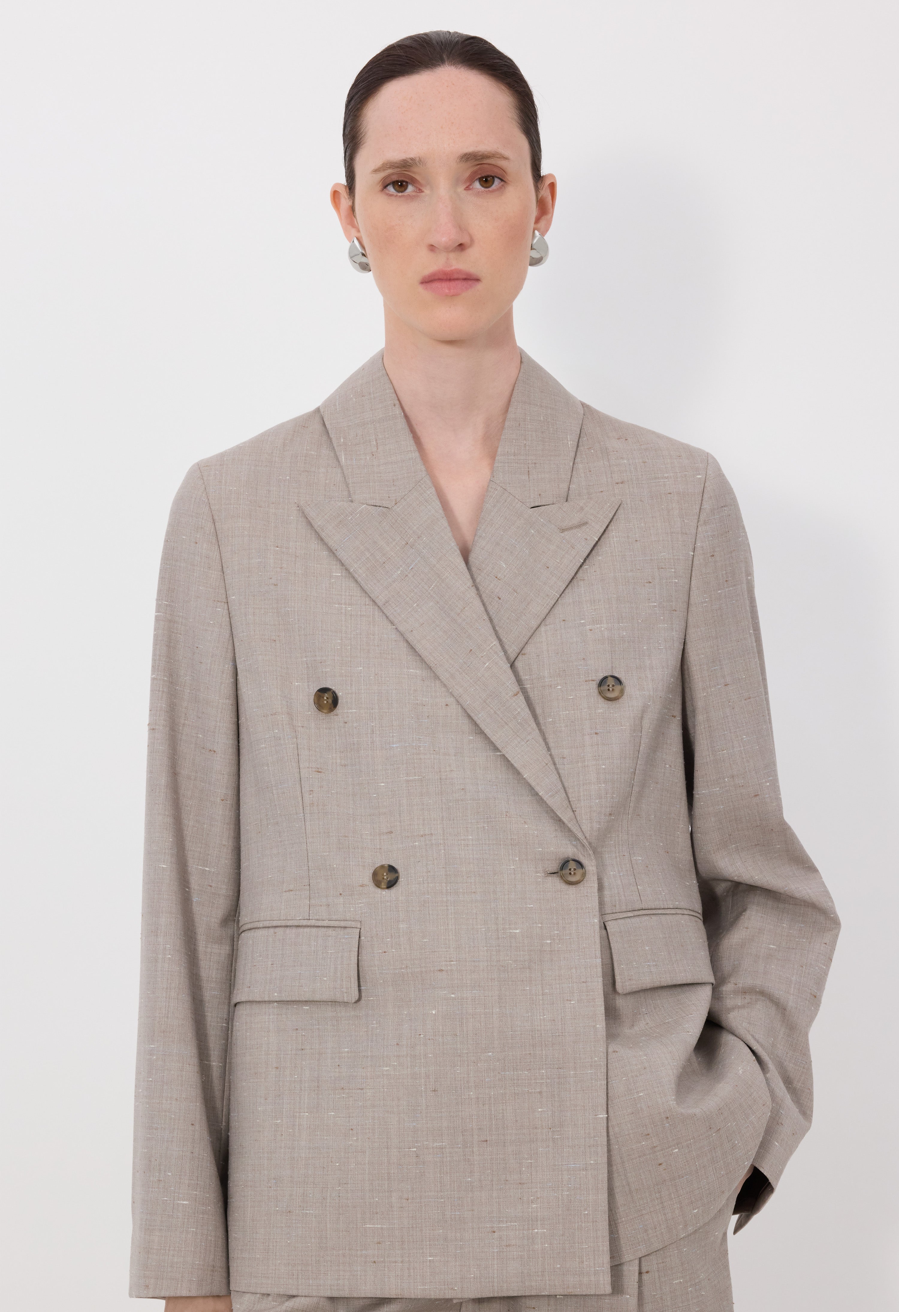 NORMA Wool and silk double breasted jacket