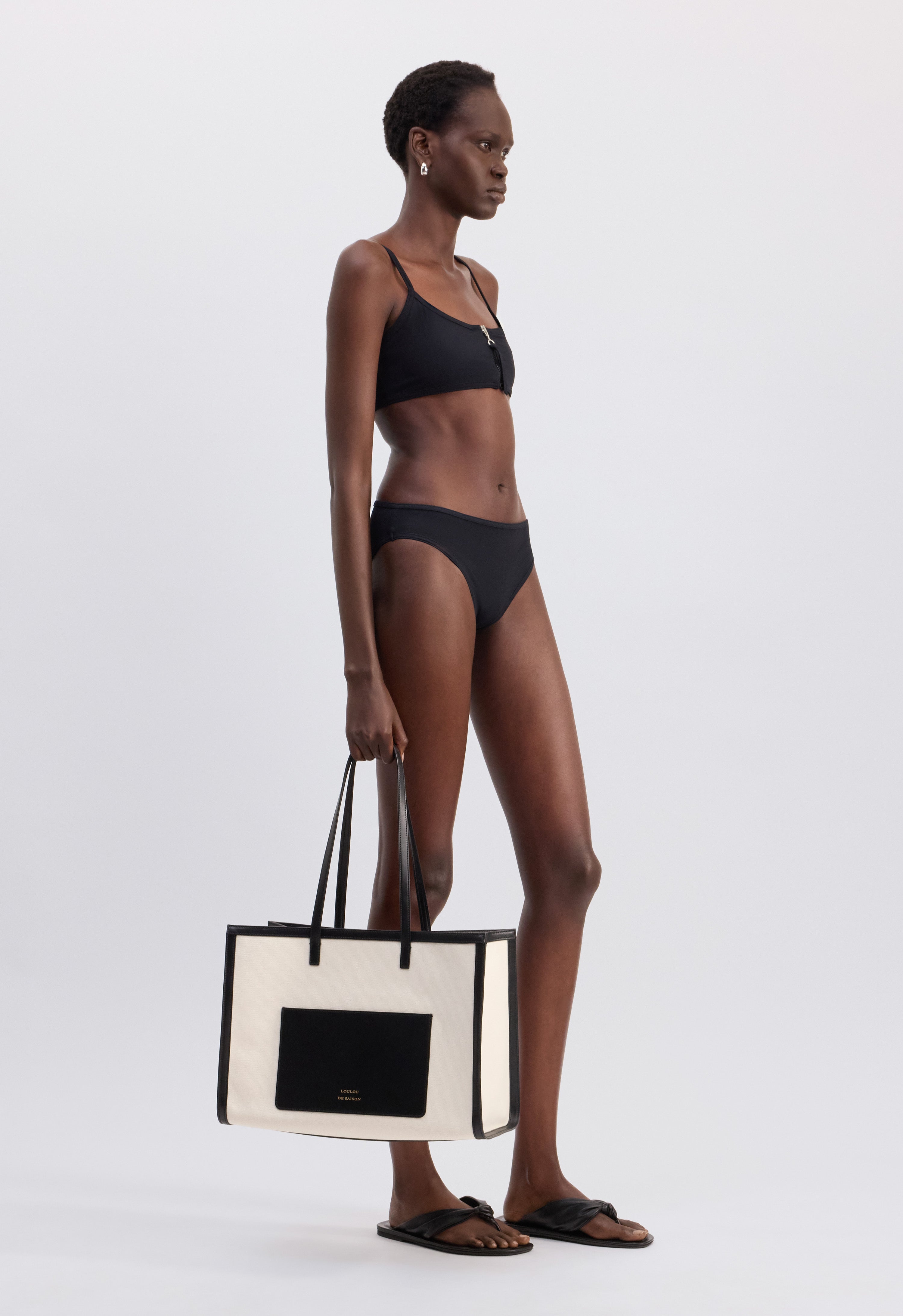 OLGA TOP Zipped bikini top