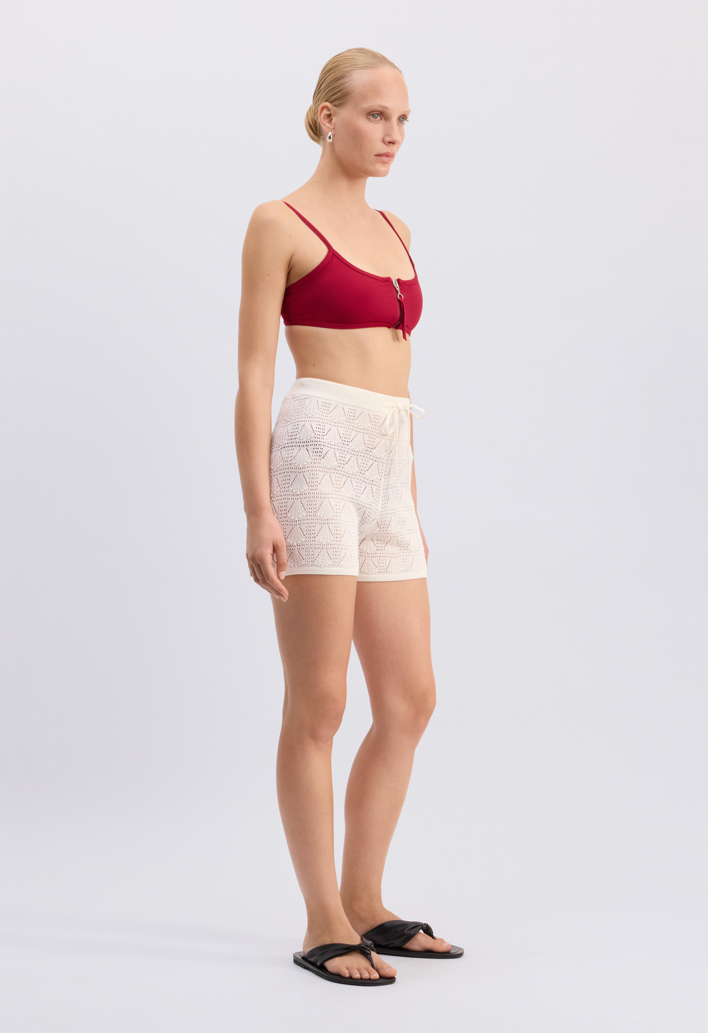 OLGA TOP Zipped bikini top