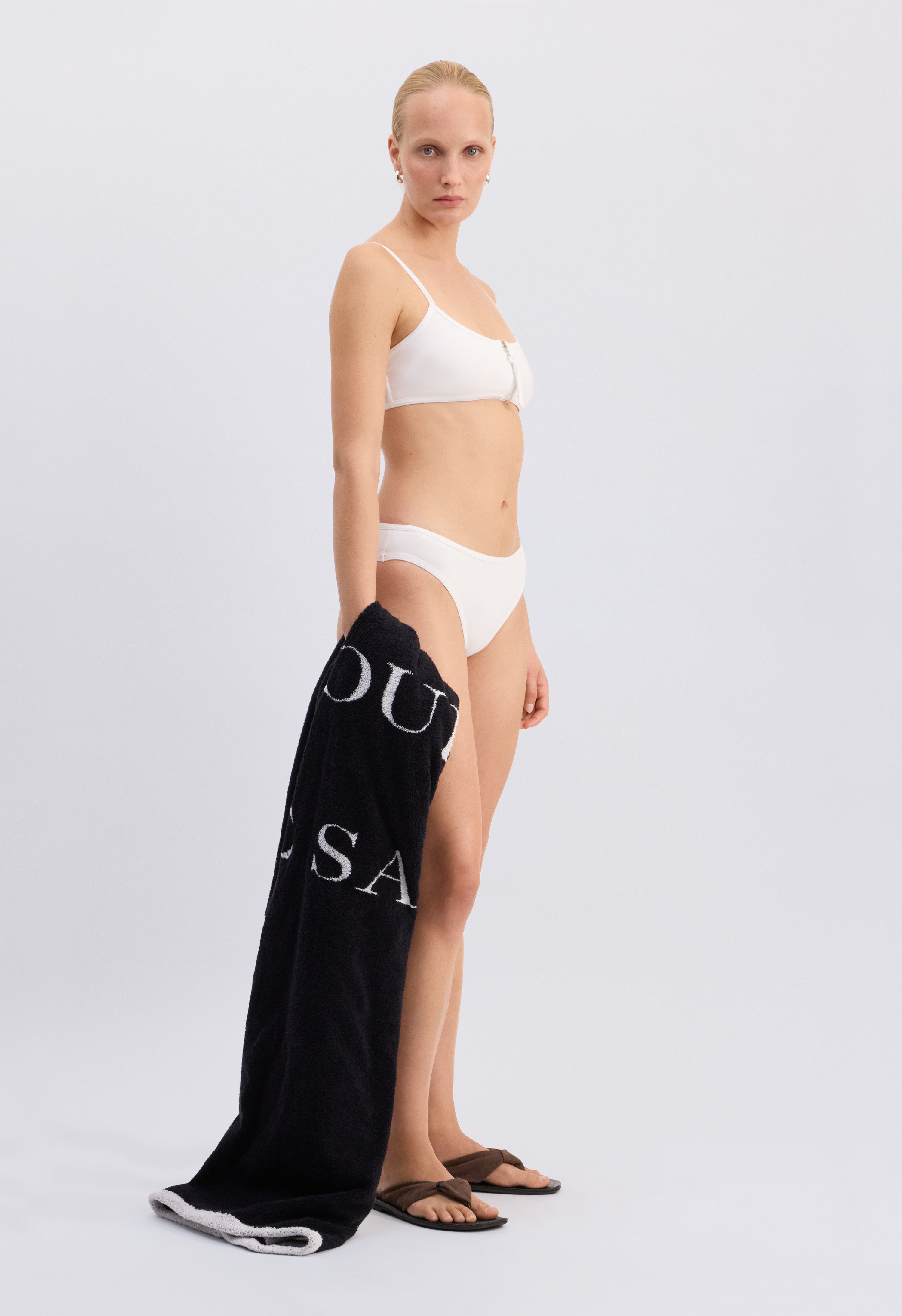 OLGA TOP Zipped bikini top