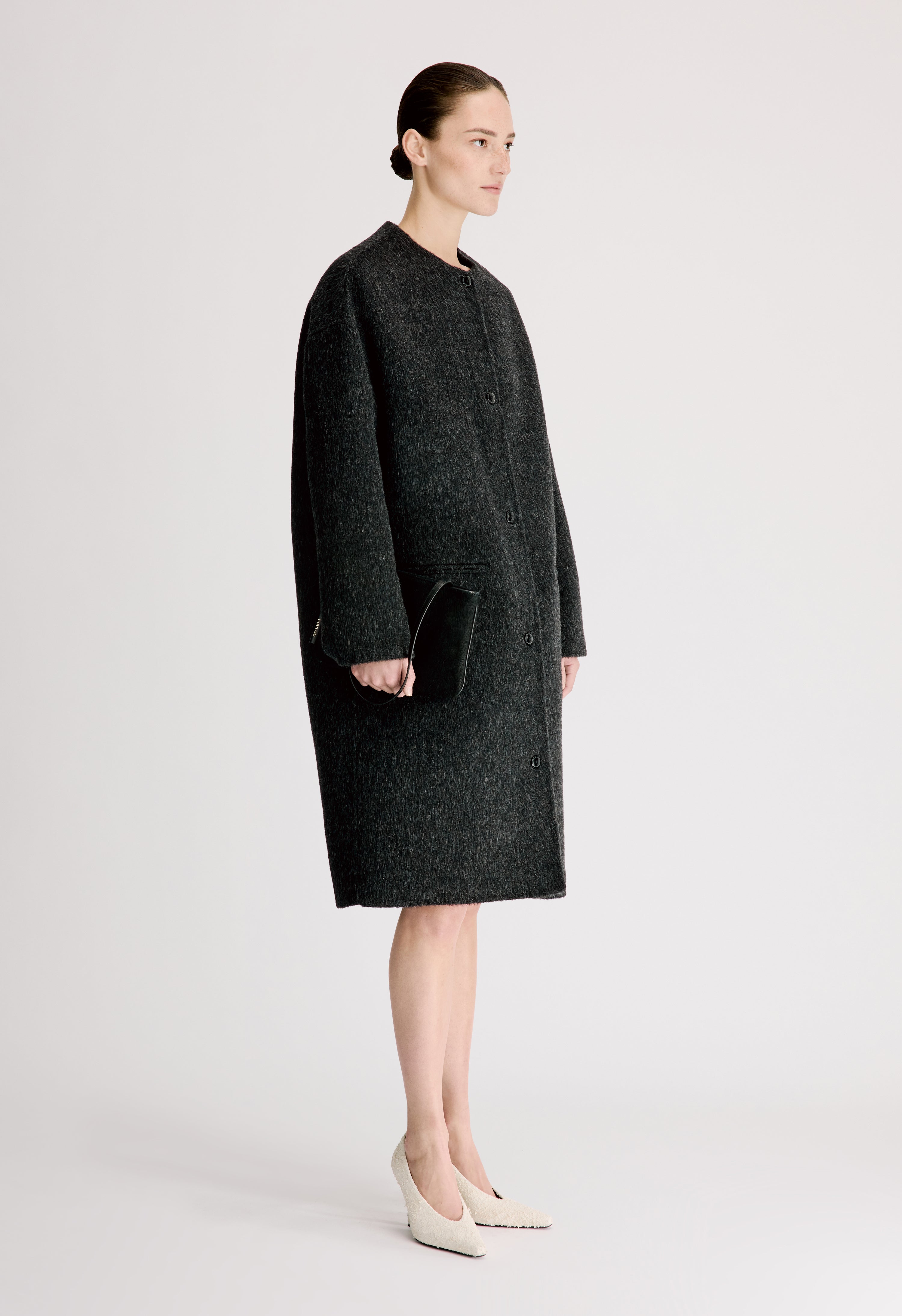 ORSON Oval-shaped midi coat