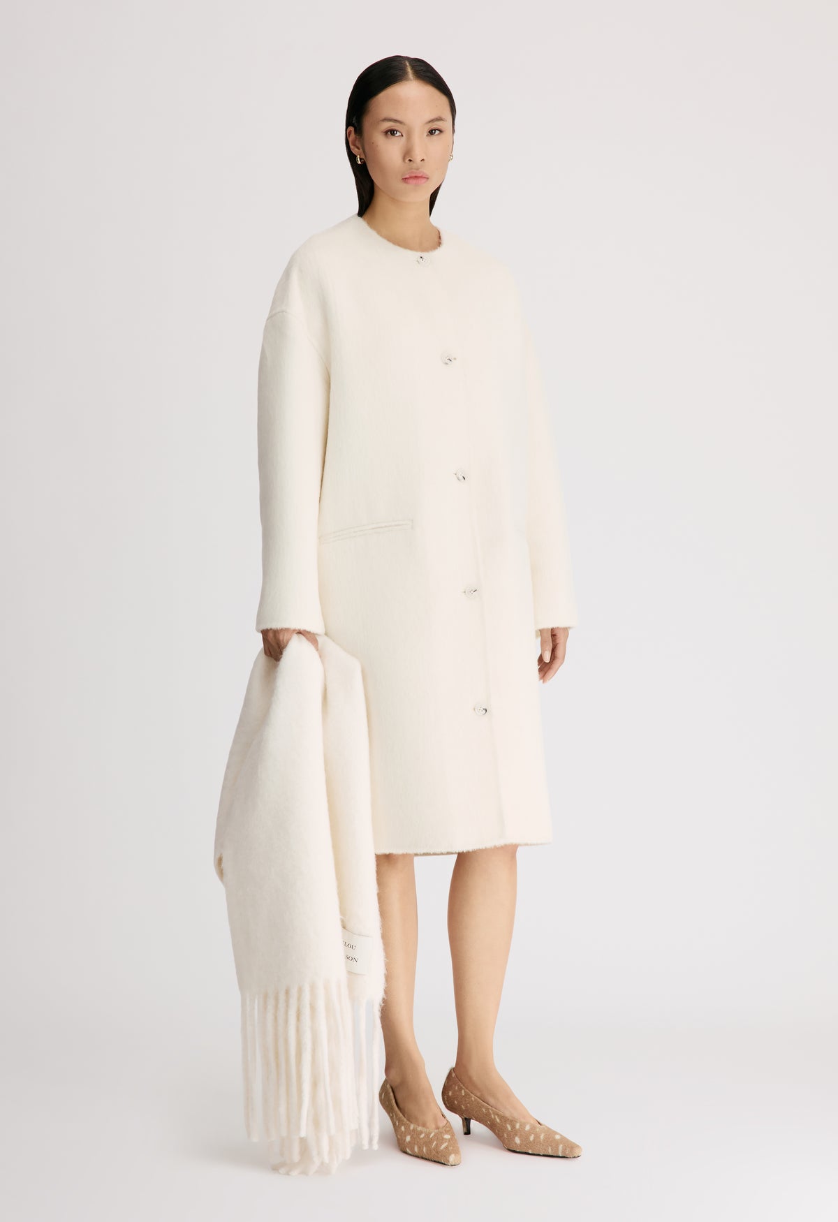 ORSON Oval-shaped midi coat
